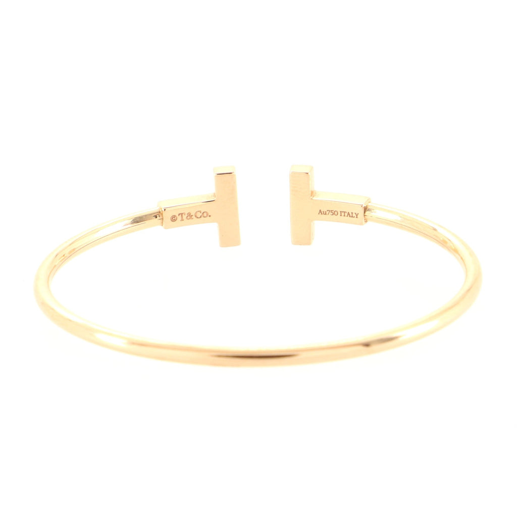 T Wire Bracelet 18K Rose Gold with Onyx