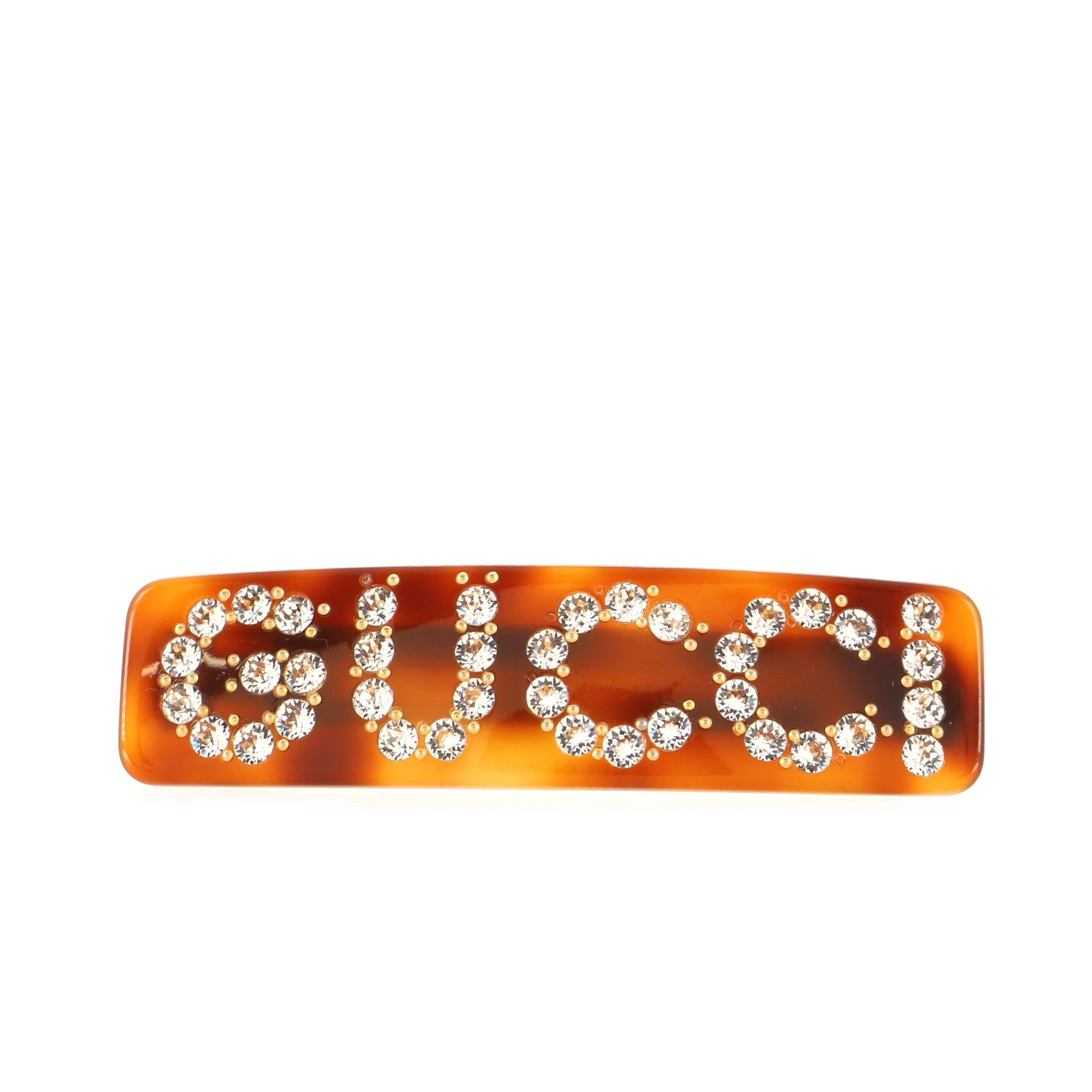 Logo Hair Barrette Resin with Crystals XS