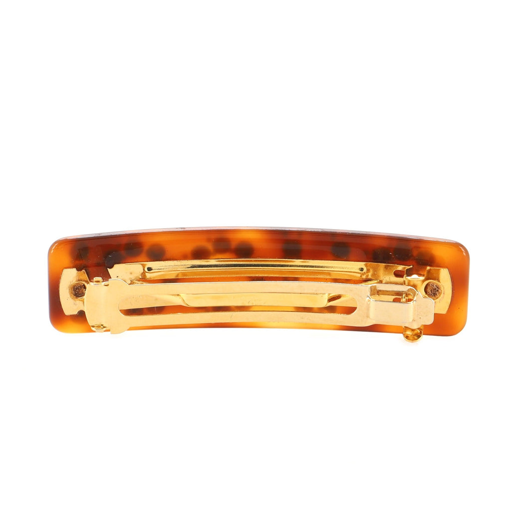 Logo Hair Barrette Resin with Crystals XS
