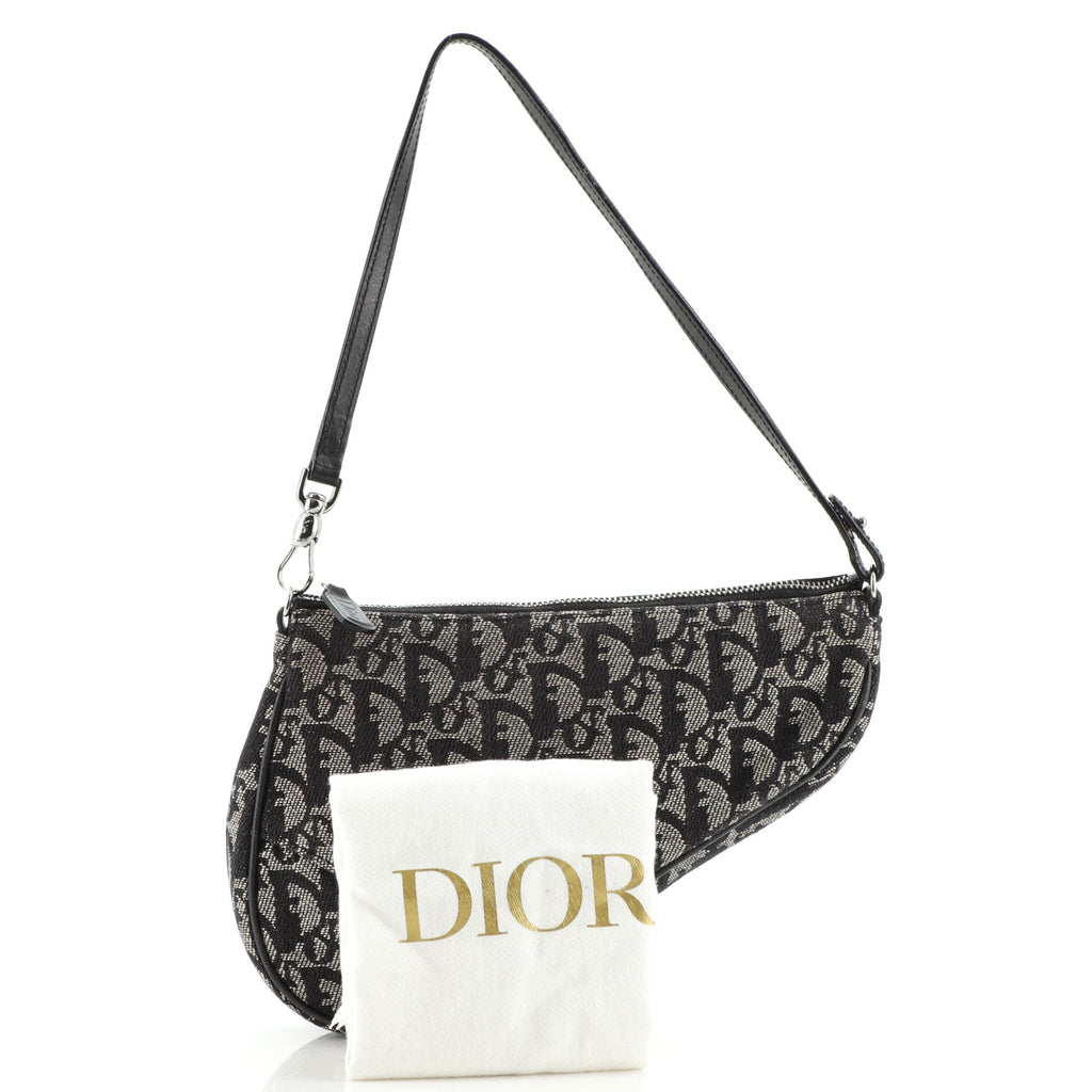 Vintage Saddle Bag Diorissimo Canvas Mini