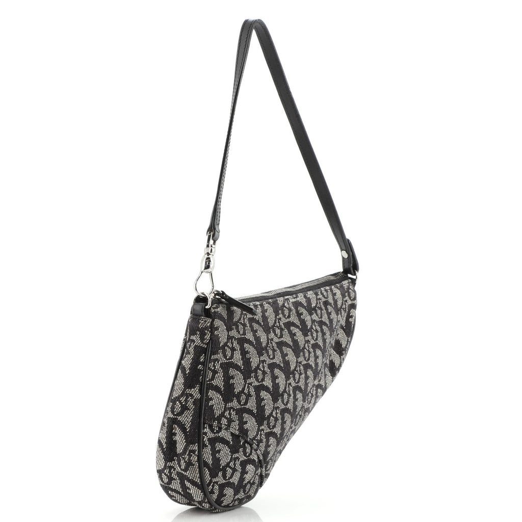 Vintage Saddle Bag Diorissimo Canvas Mini