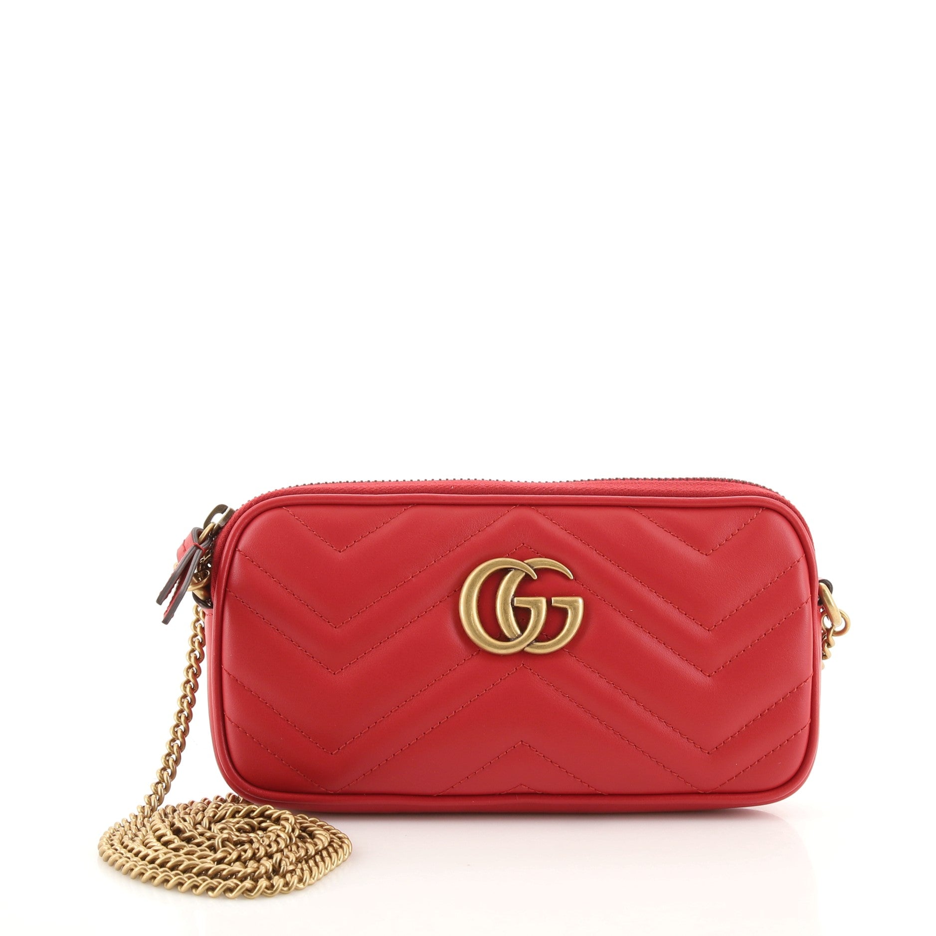 GG Marmont Chain Crossbody Bag Matelasse Leather Mini