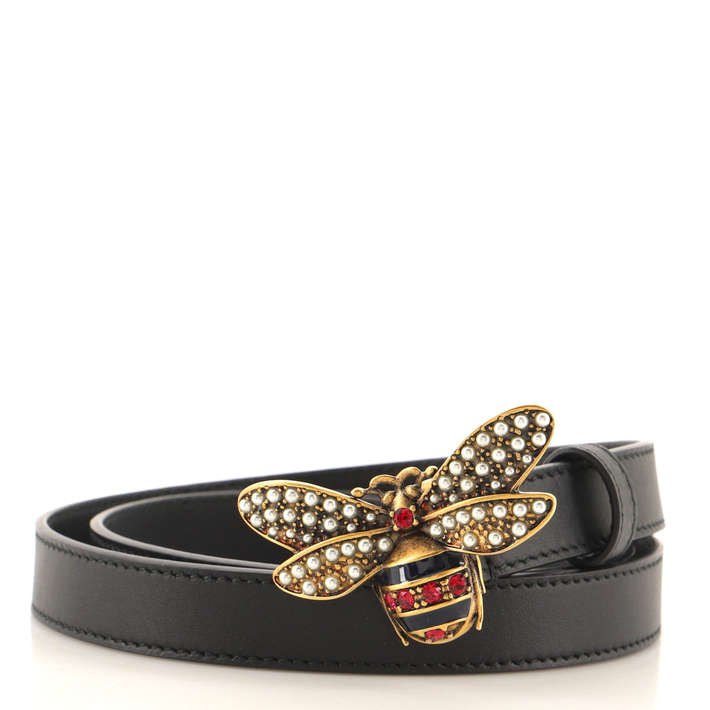 Queen Margaret Bee Belt Leather Thin 85