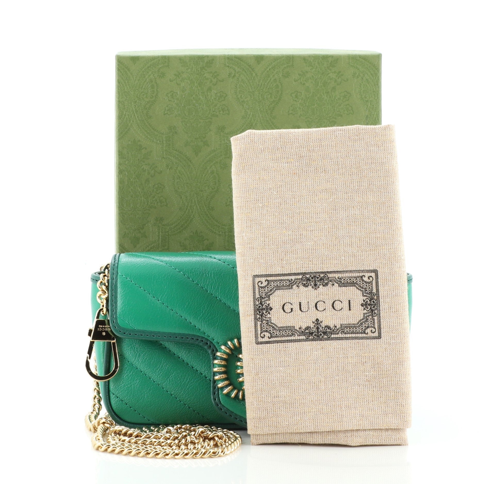 GG Marmont Flap Bag Diagonal Quilted Leather Super Mini