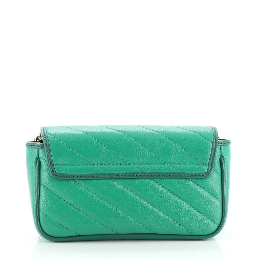 GG Marmont Flap Bag Diagonal Quilted Leather Super Mini
