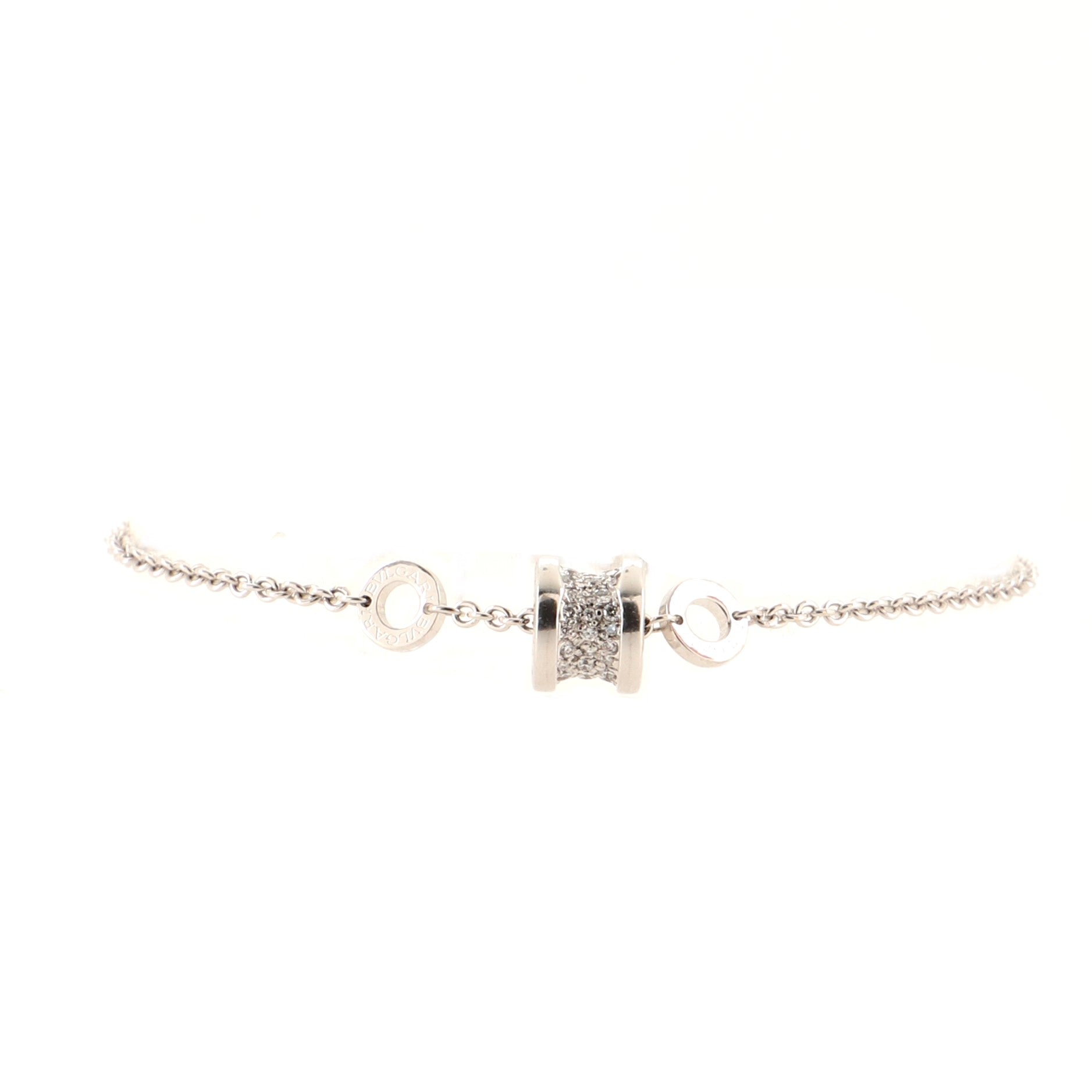 B.Zero1 Soft Bracelet 18K White Gold with Diamonds