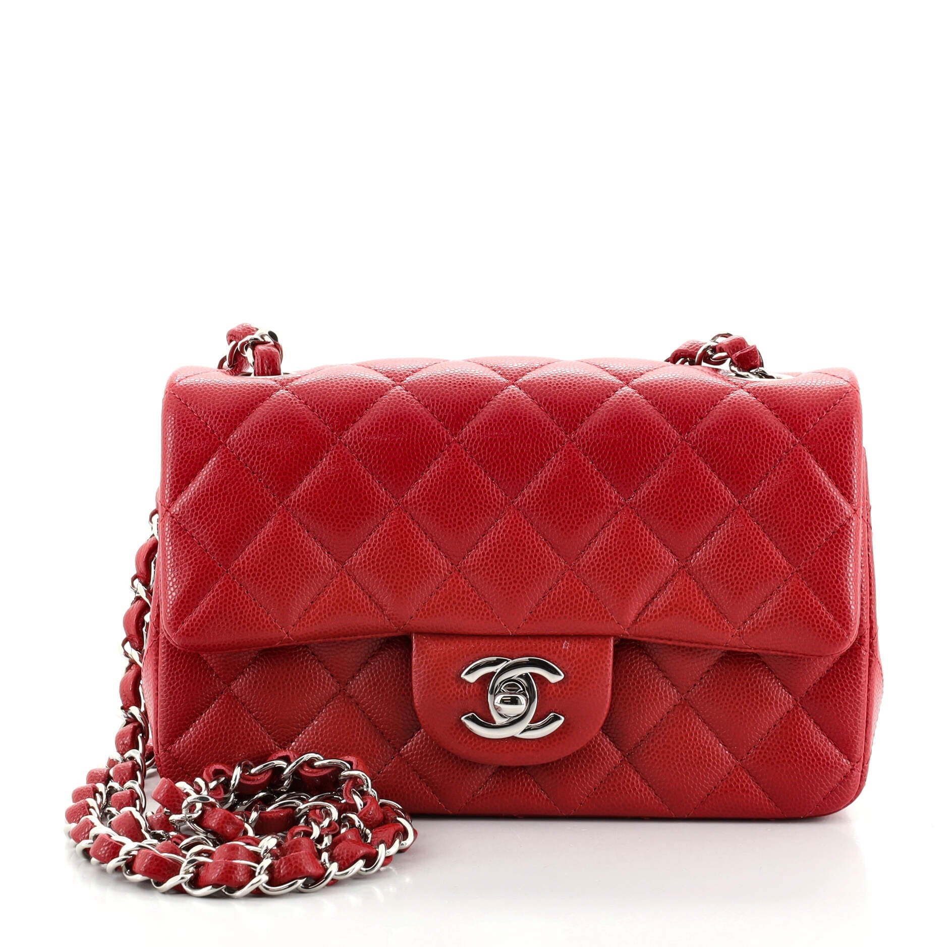 Classic Single Flap Bag Quilted Caviar Mini