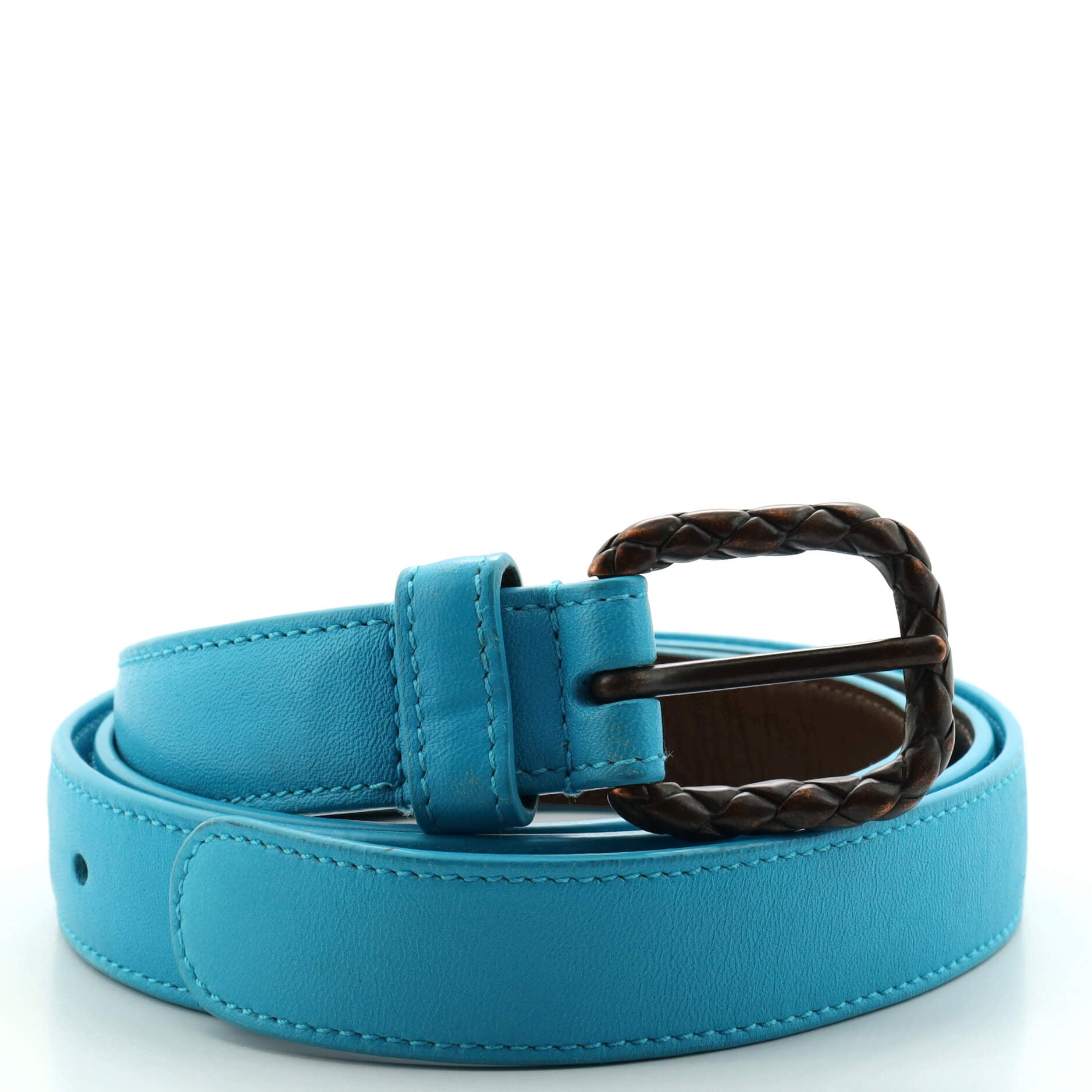 Intrecciato Buckle Belt Leather Medium 85