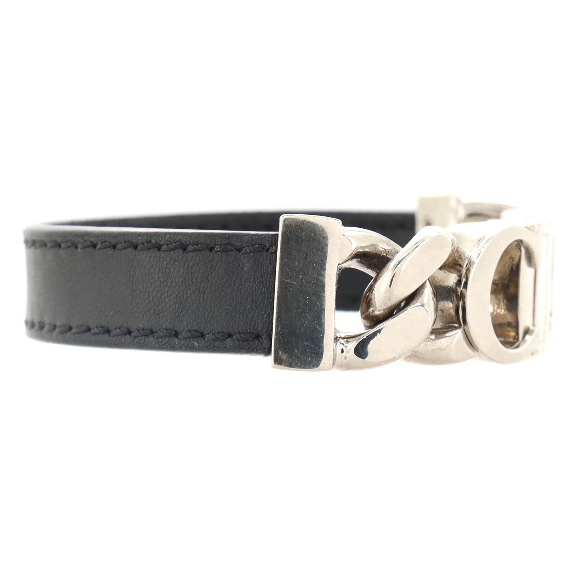 CD Icon Bracelet Leather with Metal