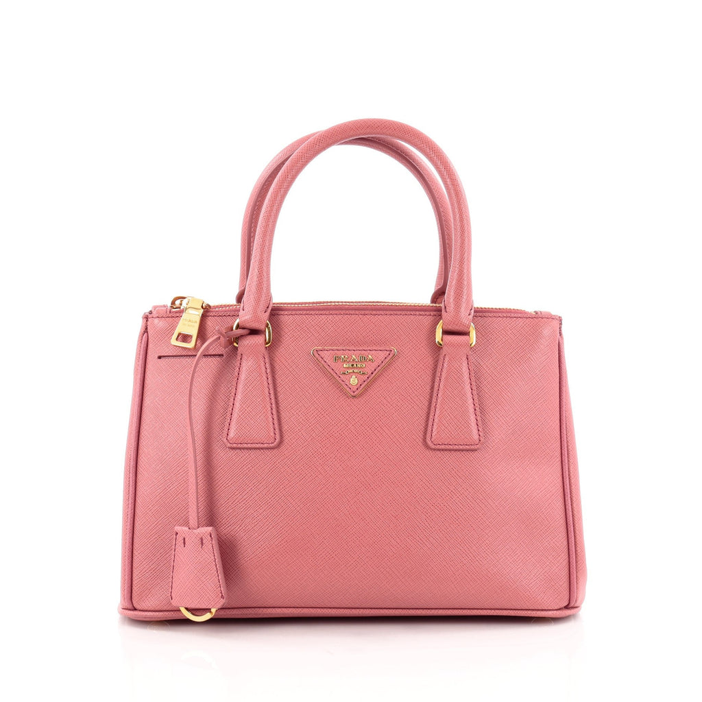 Double Zip Lux Tote Saffiano Leather Mini