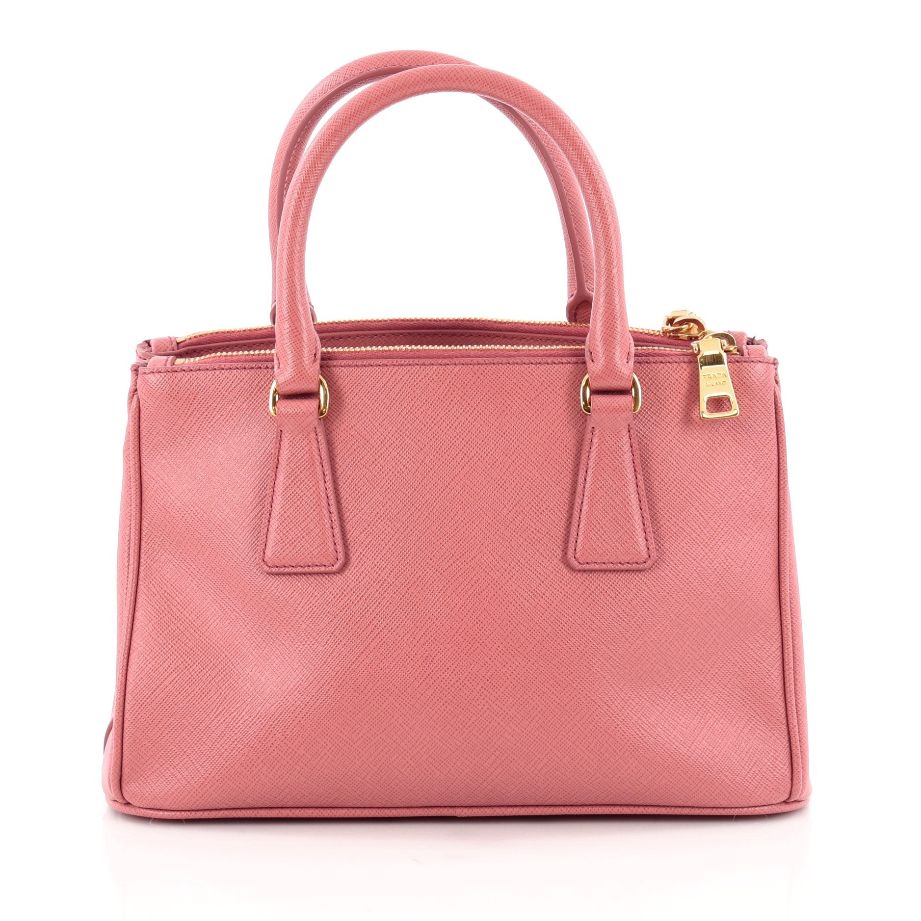 Double Zip Lux Tote Saffiano Leather Mini