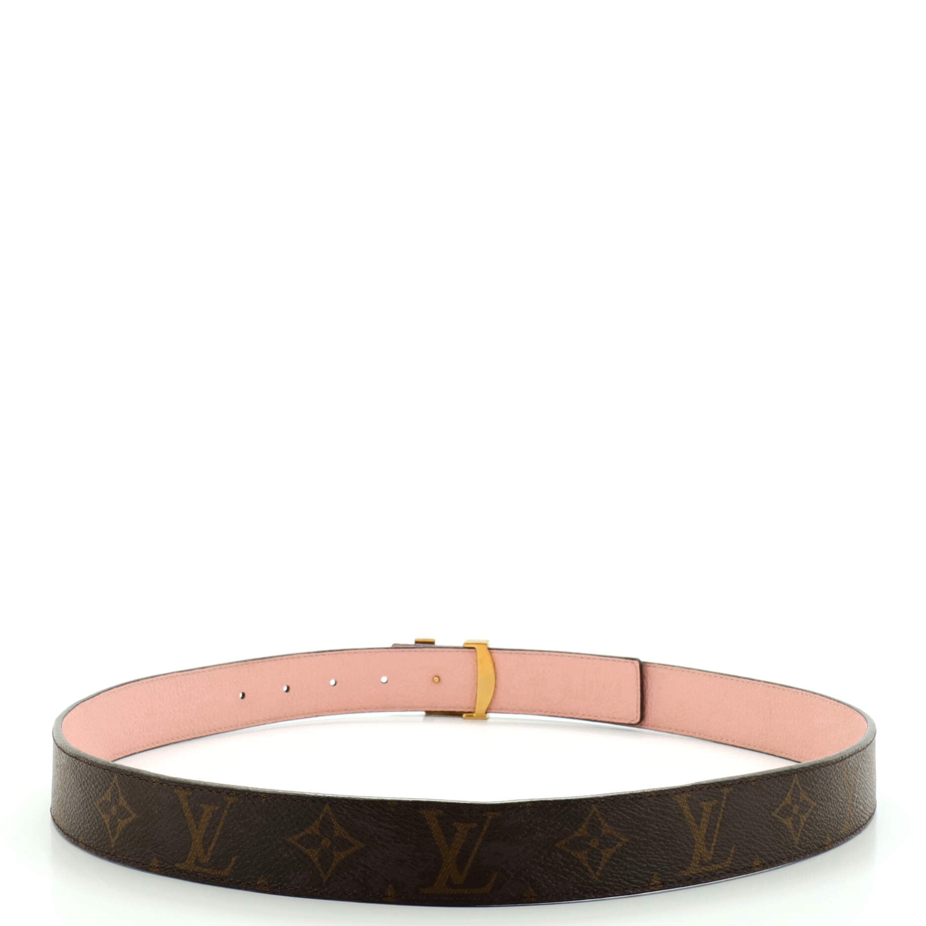 LV Initiales Reversible Belt Monogram Canvas and Leather Medium 90