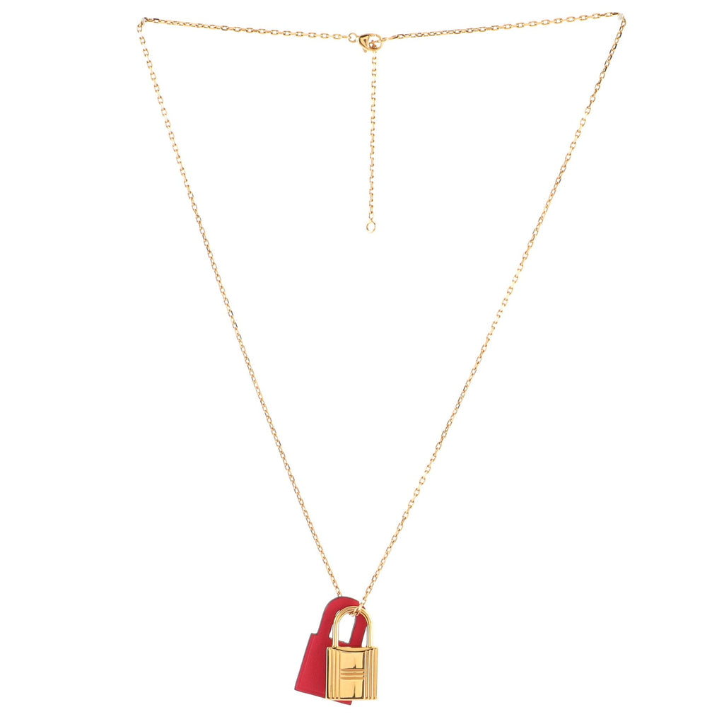 O'Kelly Pendant Necklace Metal and Leather Small