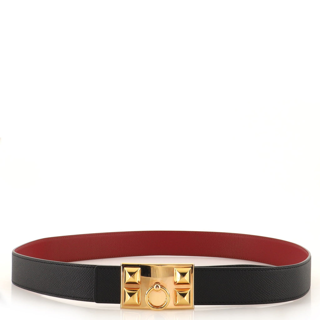 Collier de Chien Buckle Reversible Belt Leather Medium 95