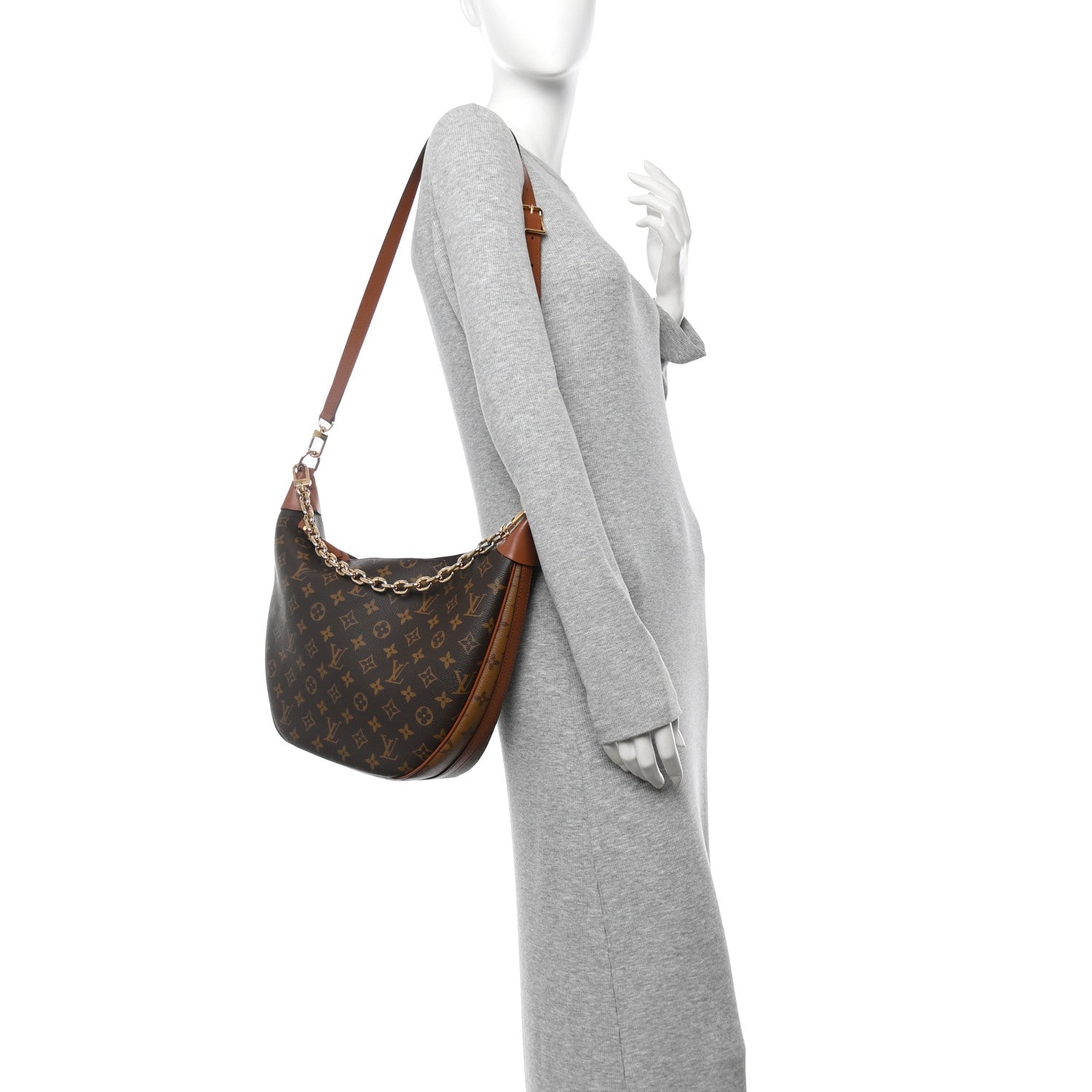 Reverse Monogram Loop Hobo