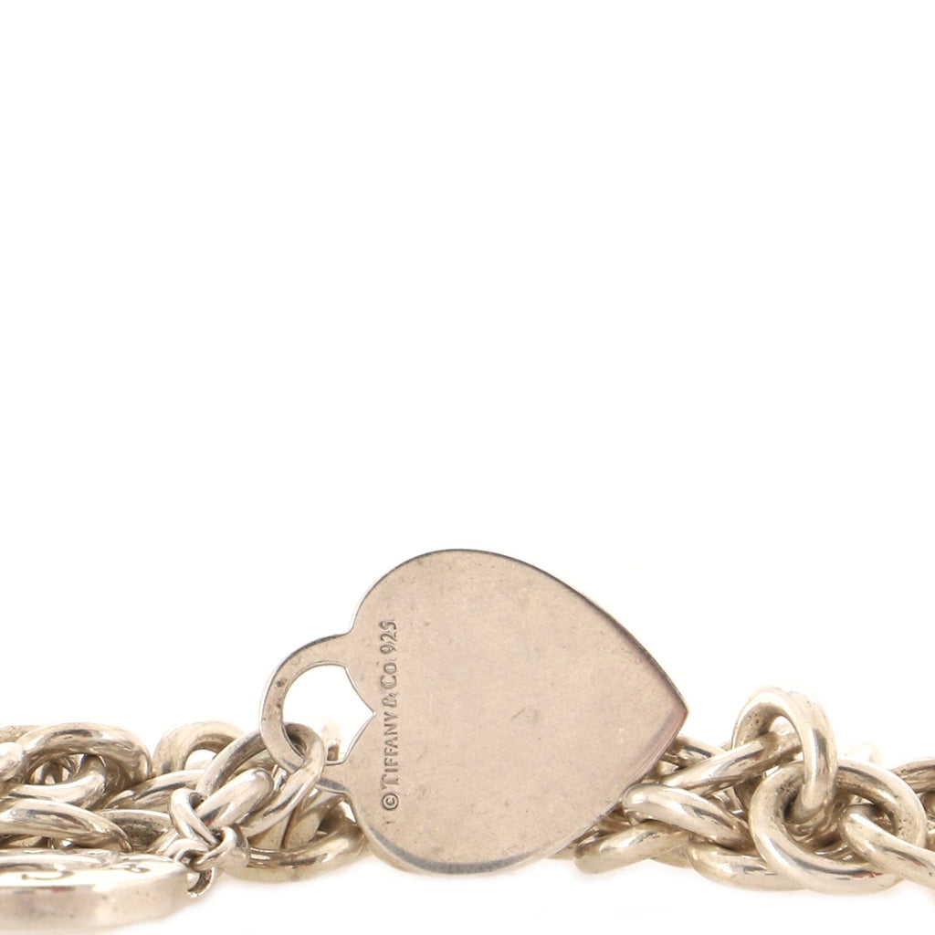 Heart Tag Choker Necklace Sterling Silver