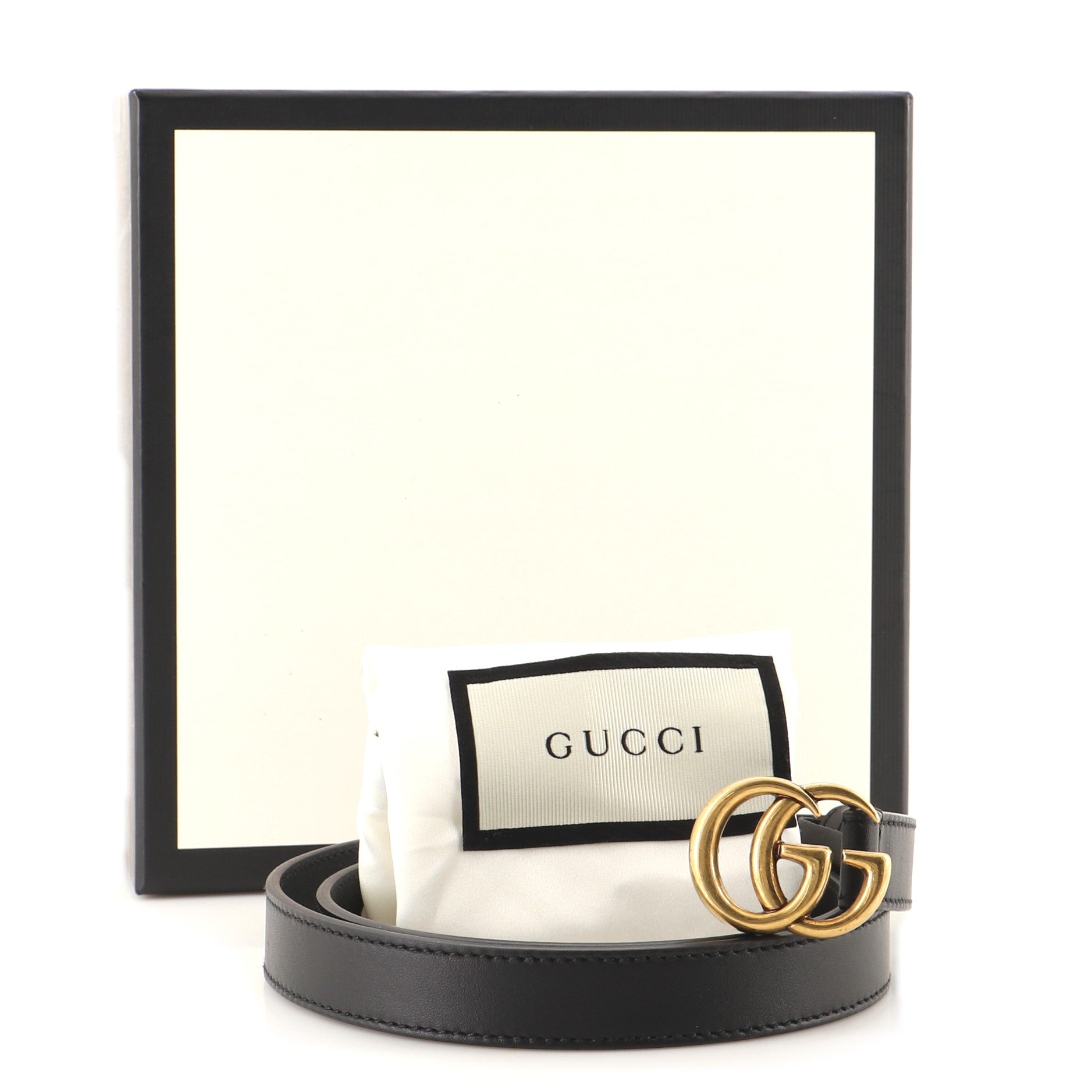 GG Marmont Belt Leather Thin 75
