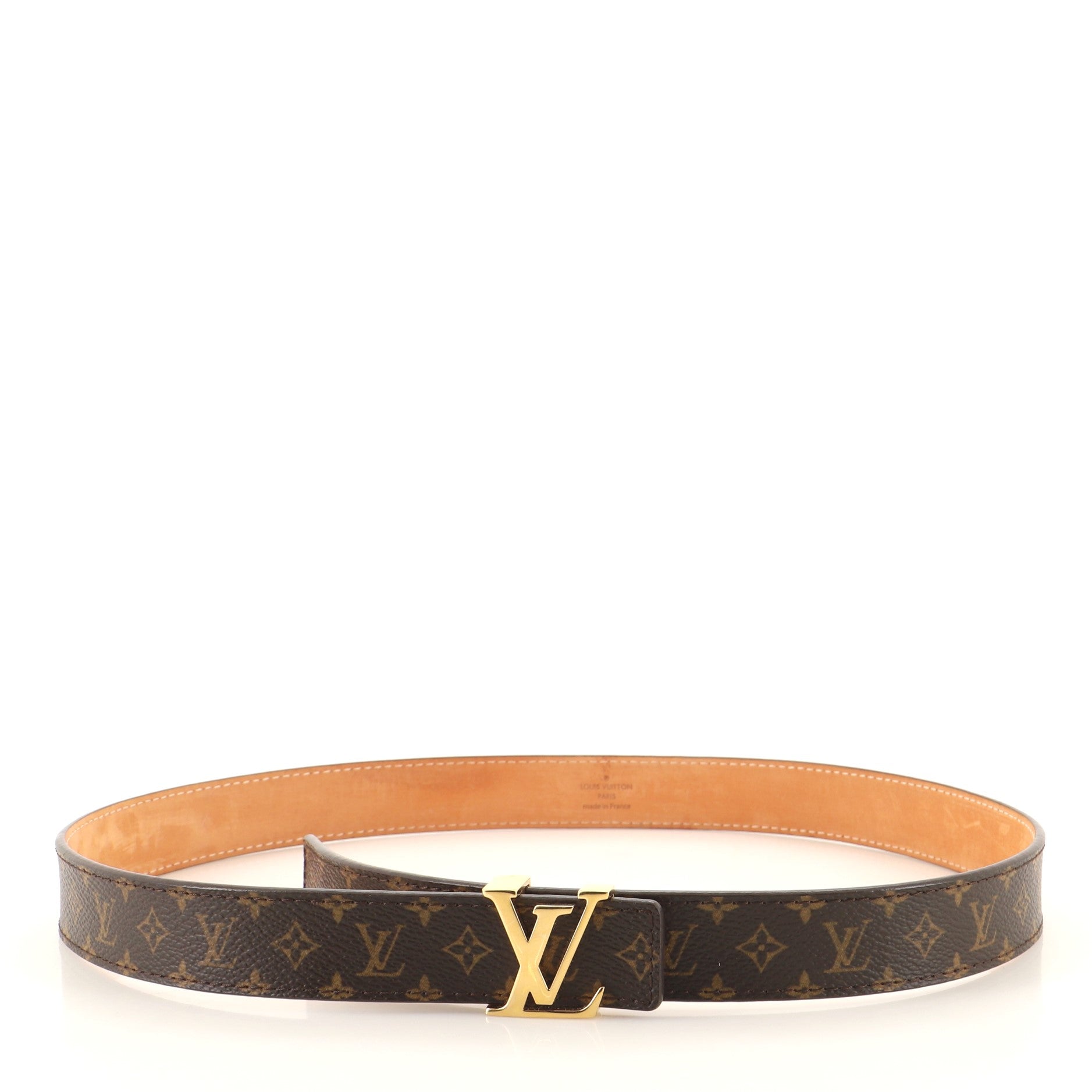 LV Initiales Belt Monogram Canvas Thin 80