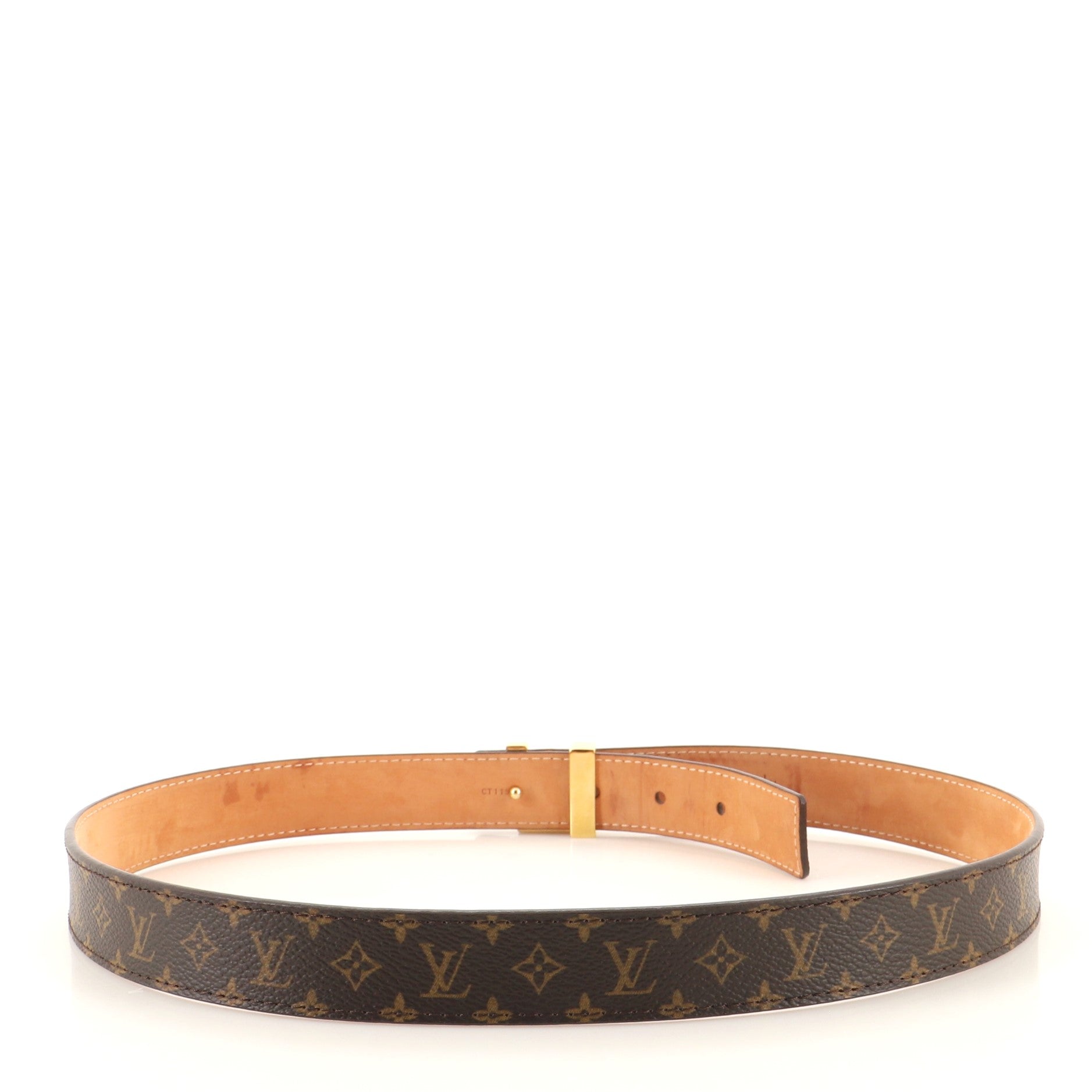 LV Initiales Belt Monogram Canvas Thin 80