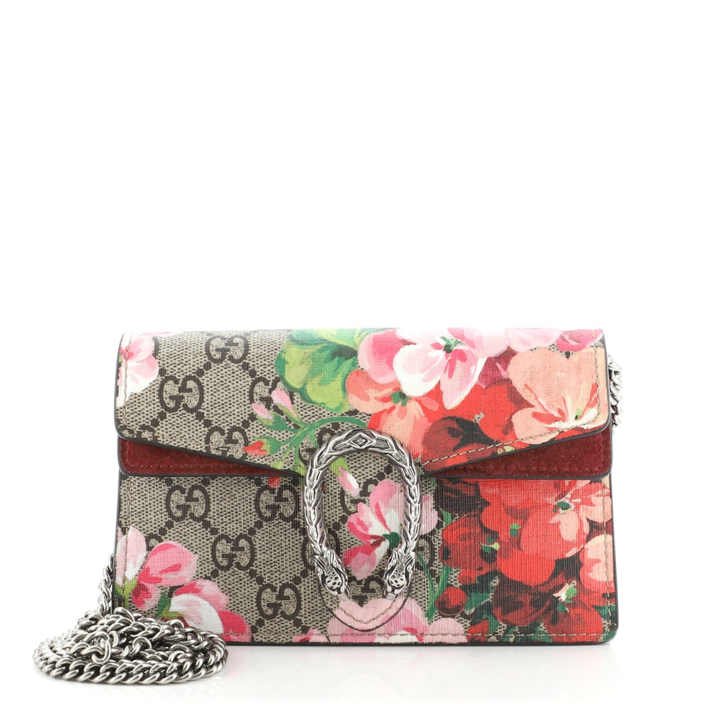 Dionysus Bag Blooms Print GG Coated Canvas Super Mini