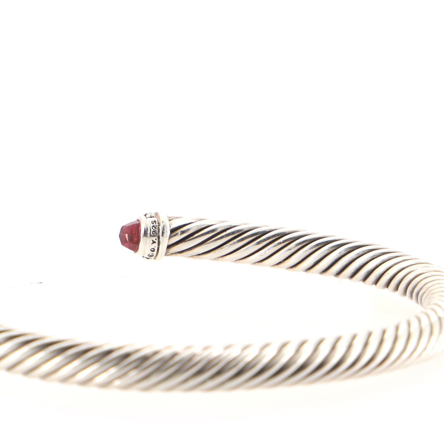 Cable Classic Bracelet Sterling Silver with Tourmaline and Diamonds 5mm