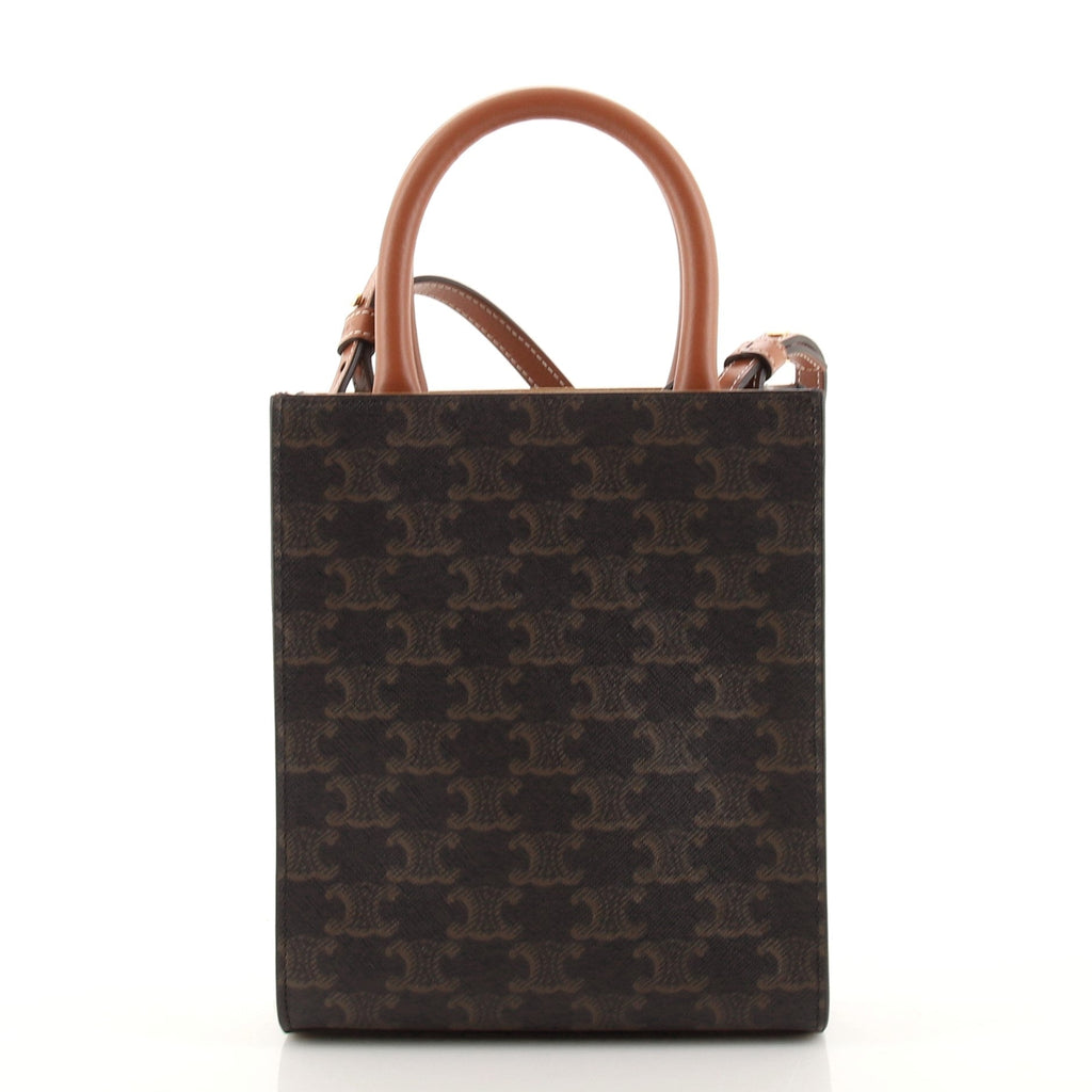 Vertical Cabas Tote Triomphe Coated Canvas Mini