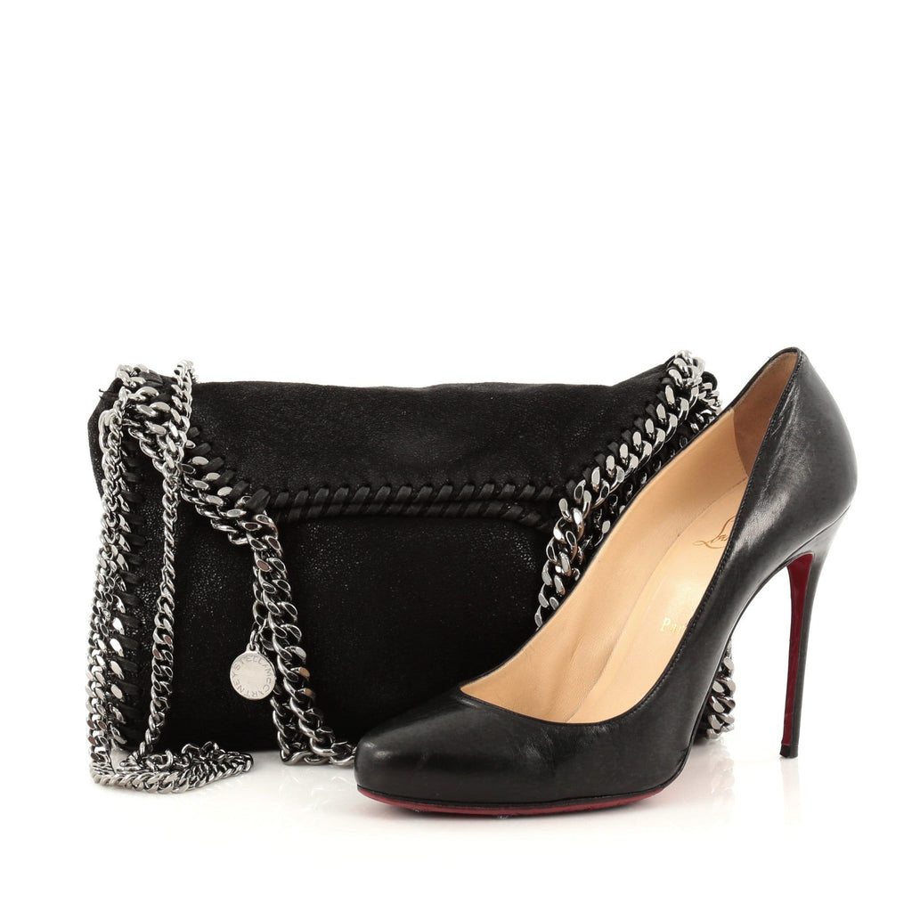 Falabella Fold Over Crossbody Bag Shaggy Deer Mini