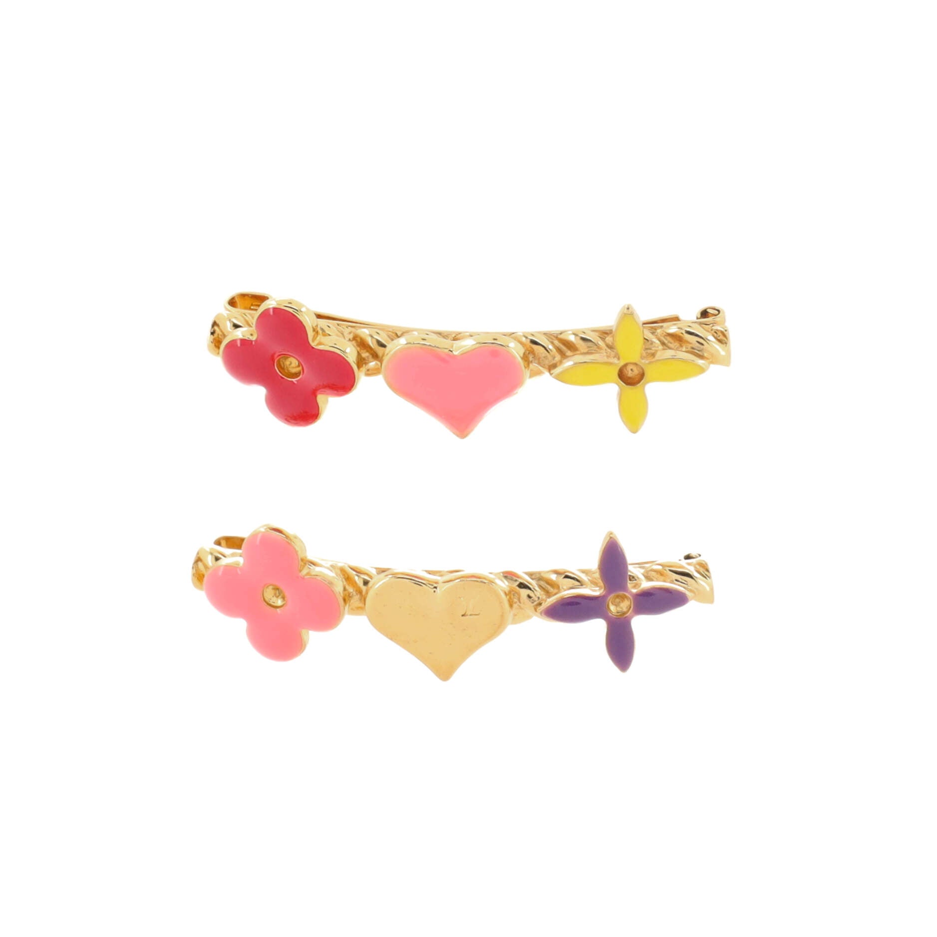 Fleur Hair Clip Set Metal with Enamel XS