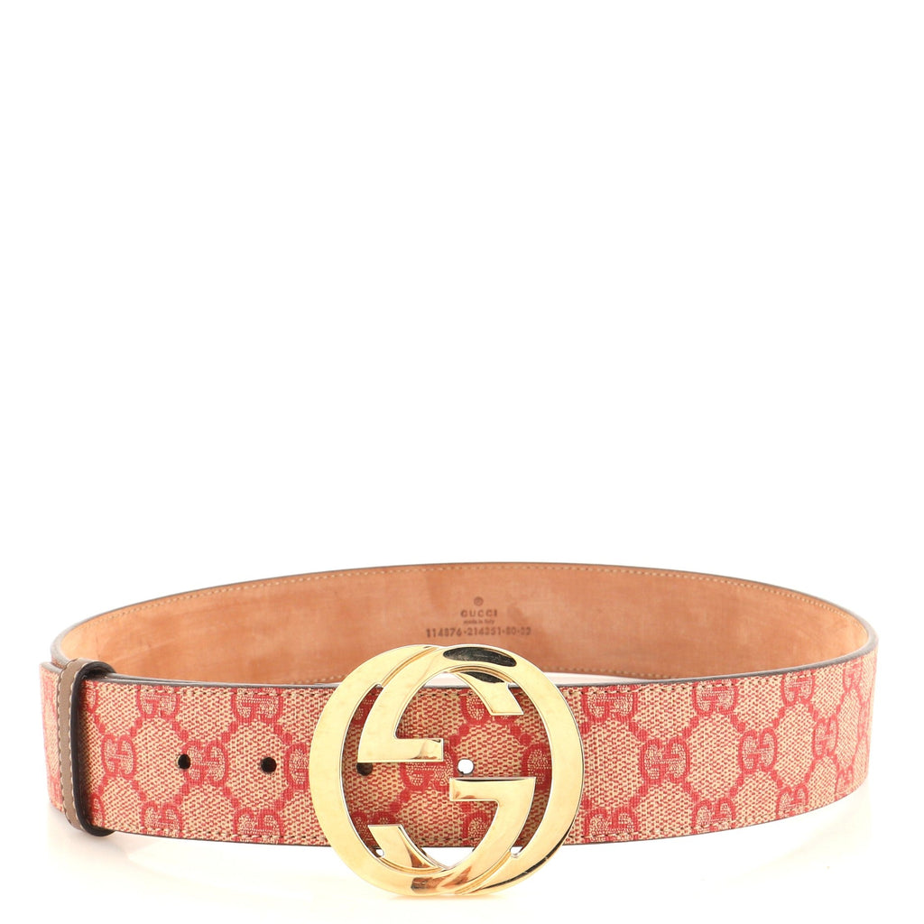 Interlocking G Belt GG Coated Canvas Wide 80