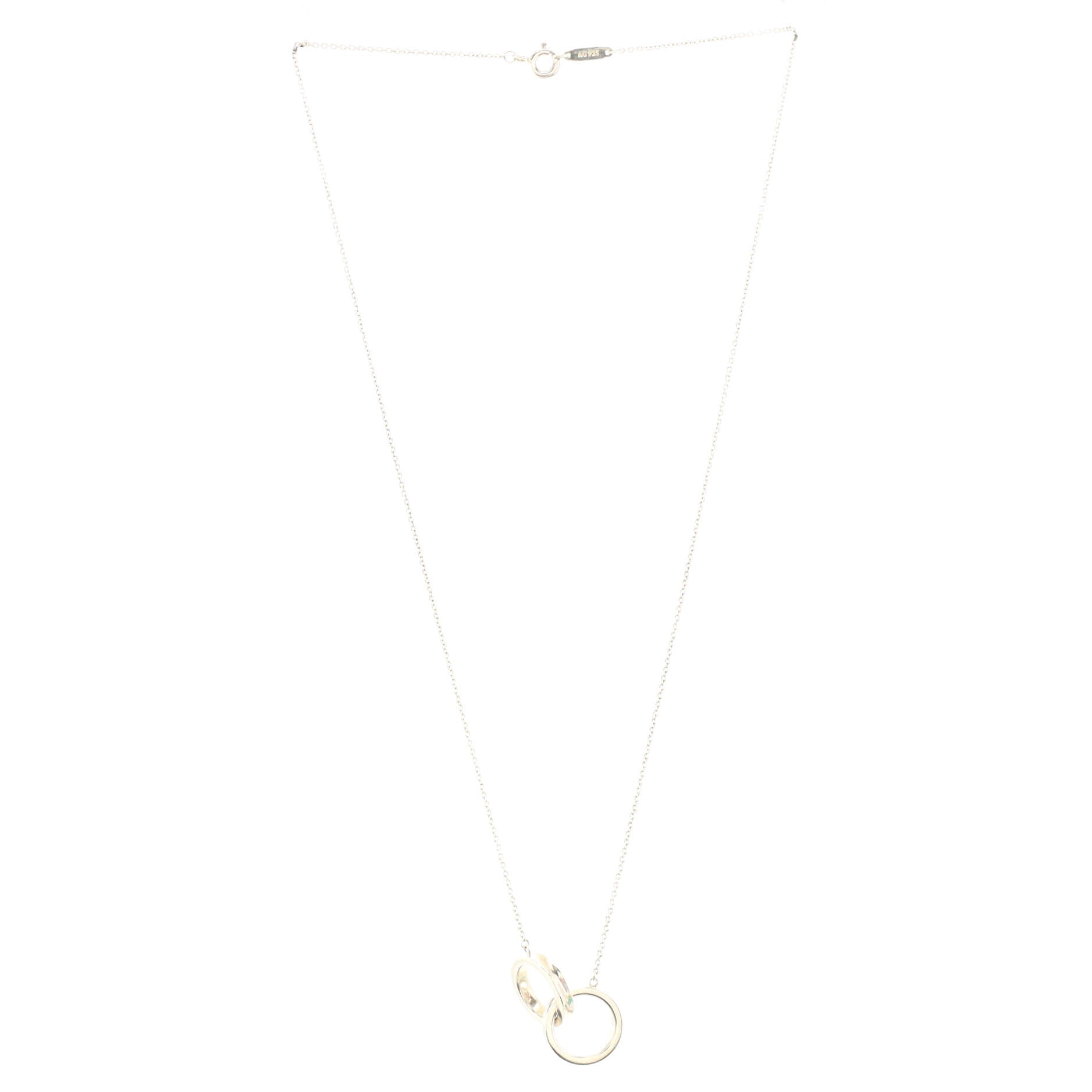 1837 Interlocking Circles Pendant Necklace Sterling Silver Small