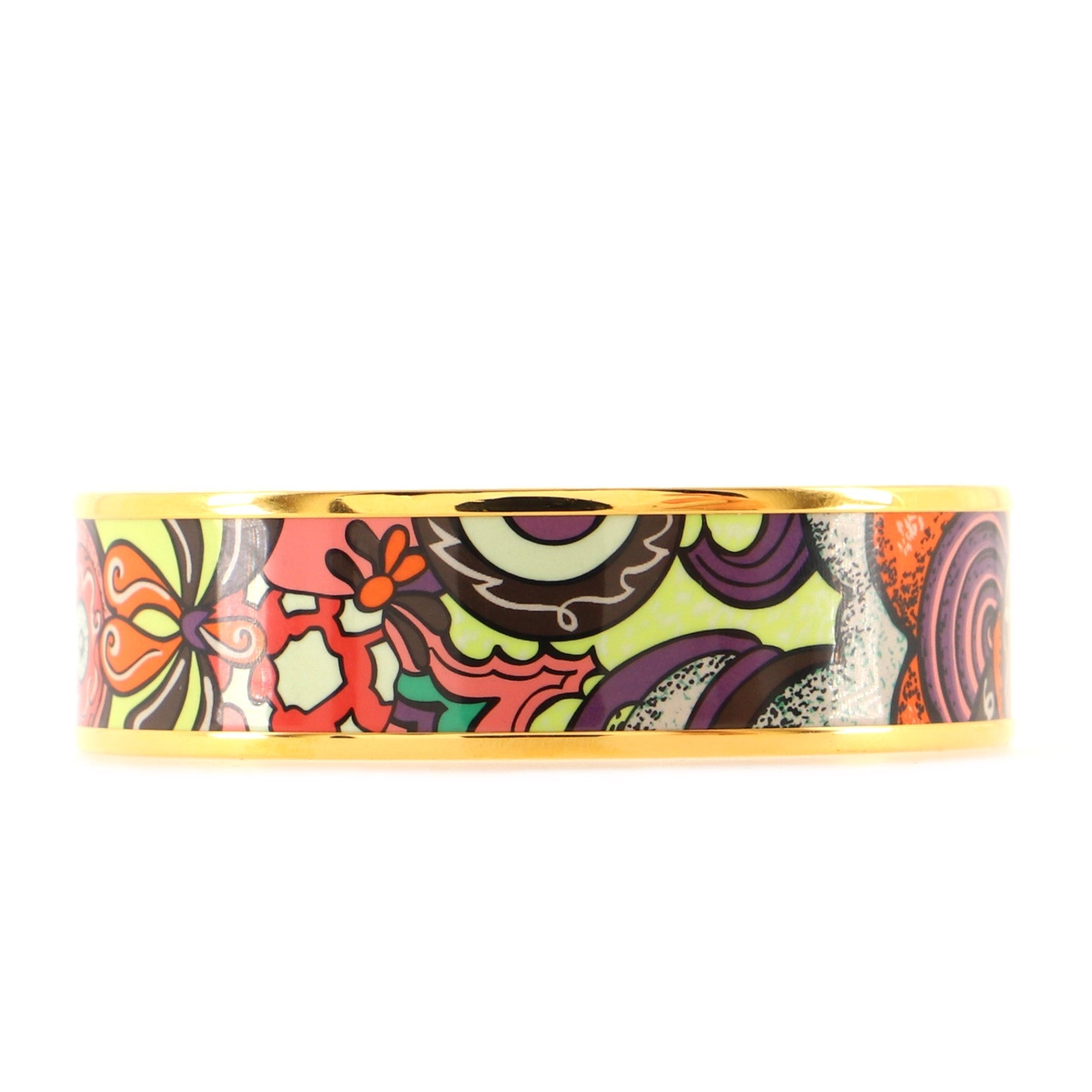 Bangle Bracelet Printed Enamel Wide