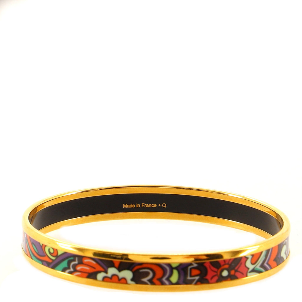Bangle Bracelet Printed Enamel Narrow