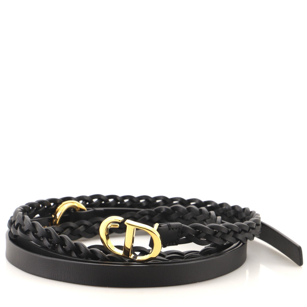 DiorDouble Belt Braided Leather Thin 90