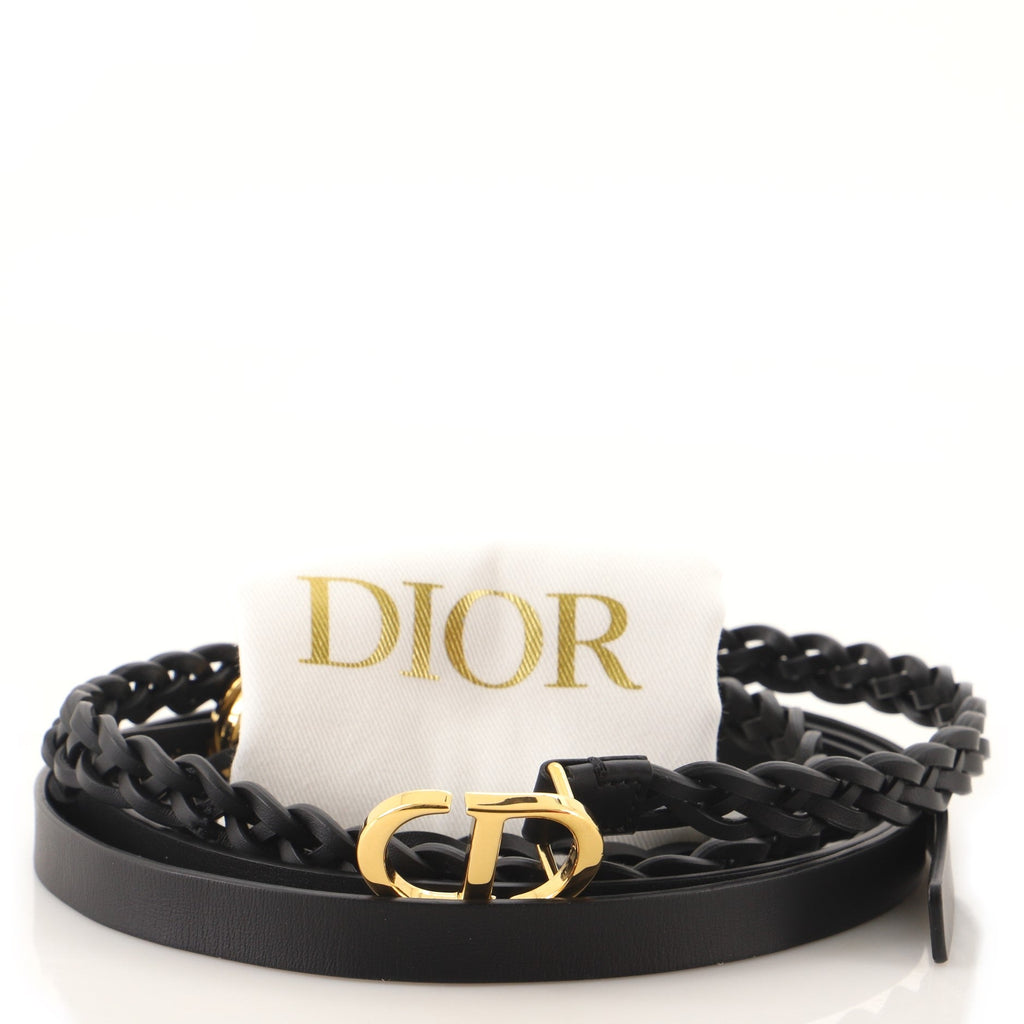DiorDouble Belt Braided Leather Thin 90