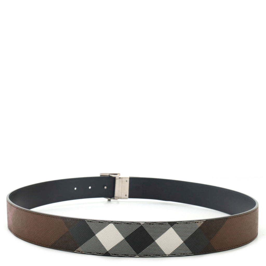 TB Reversible Belt Check E-Canvas and Leather Medium 100
