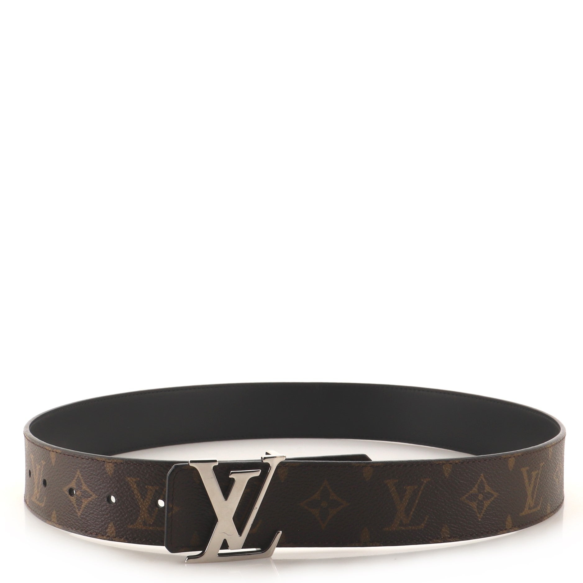 LV Initiales Reversible Belt Monogram Canvas and Leather Wide 85