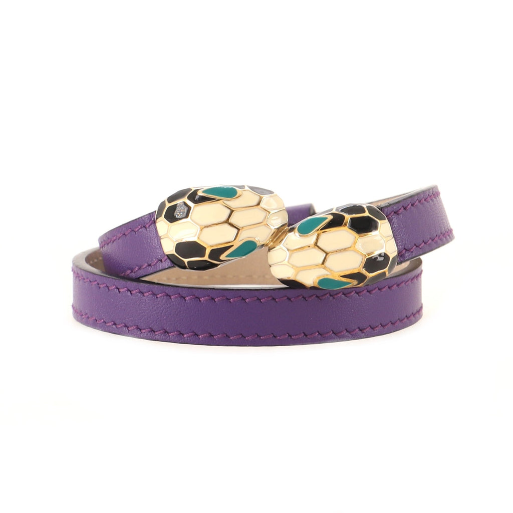 Serpenti Forever Double Wrap Bracelet Leather
