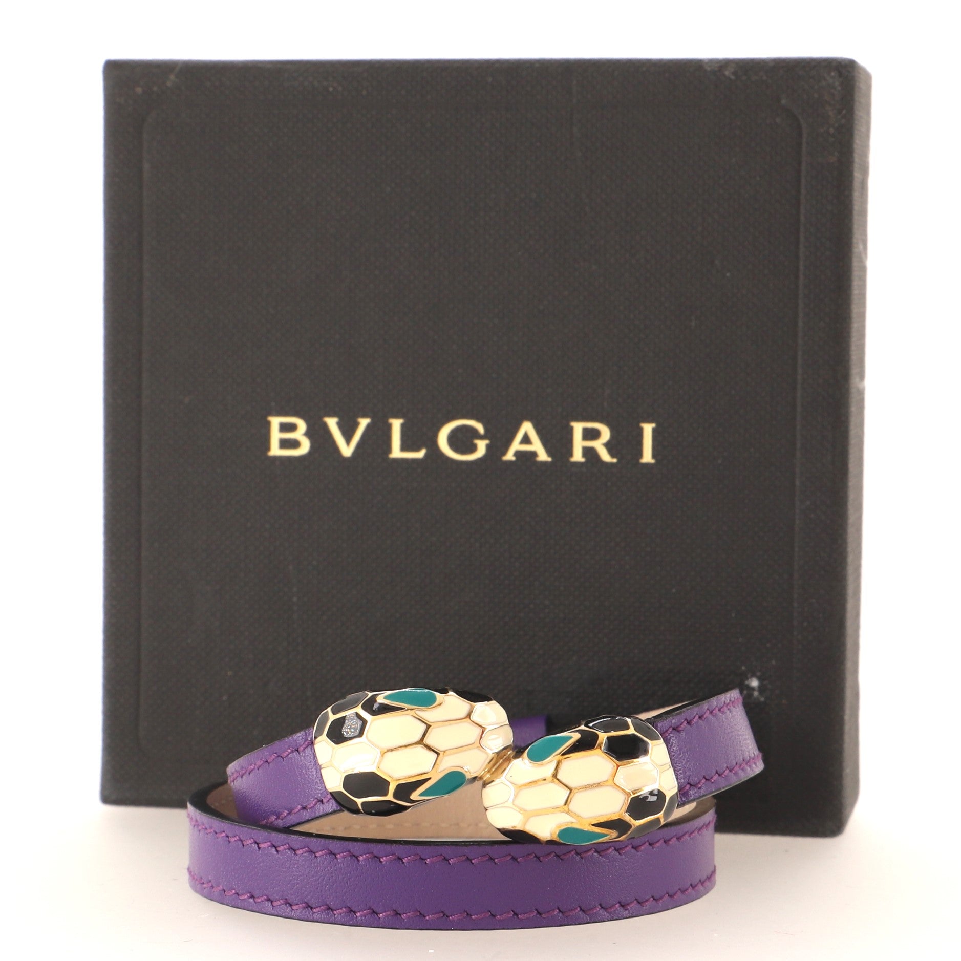 Serpenti Forever Double Wrap Bracelet Leather