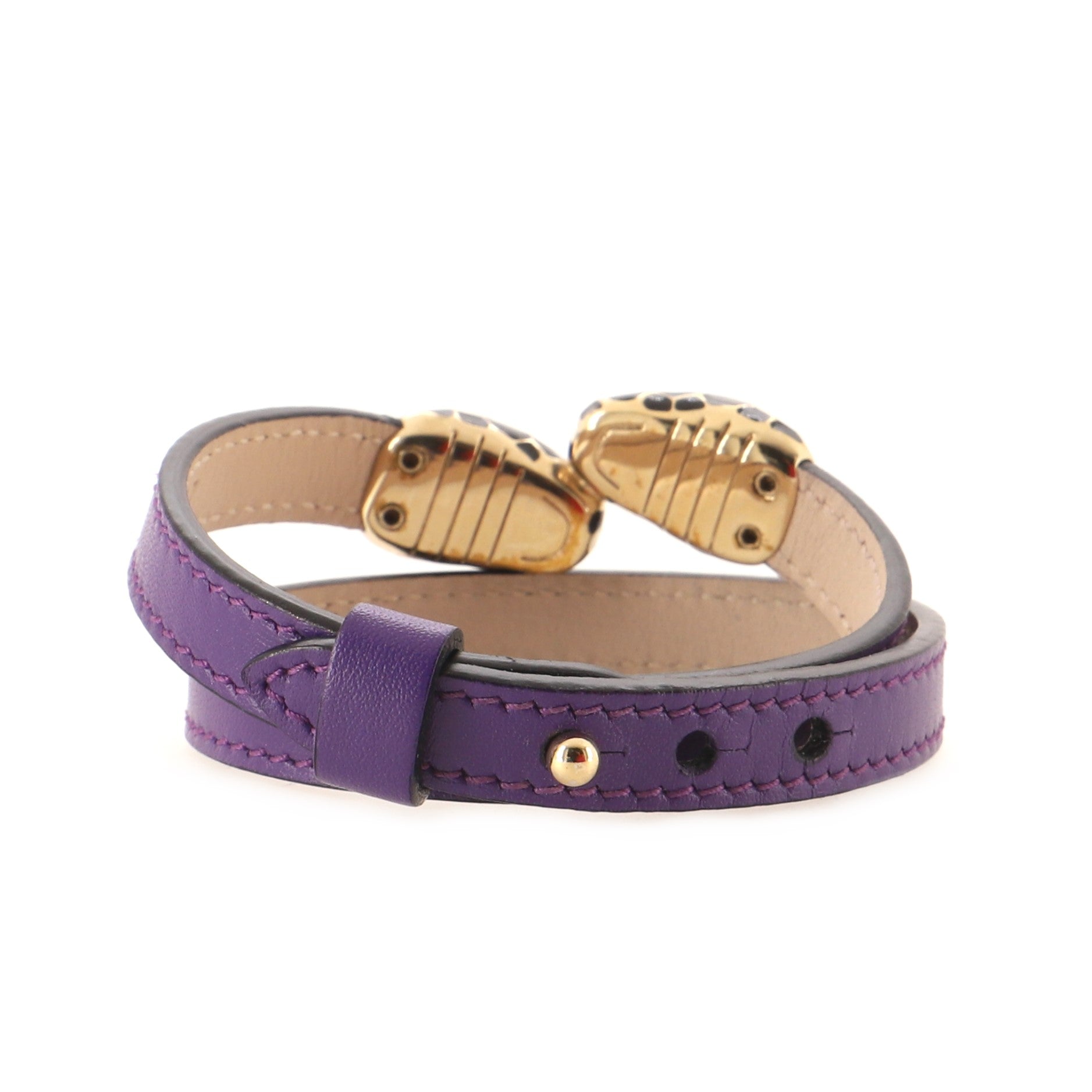 Serpenti Forever Double Wrap Bracelet Leather