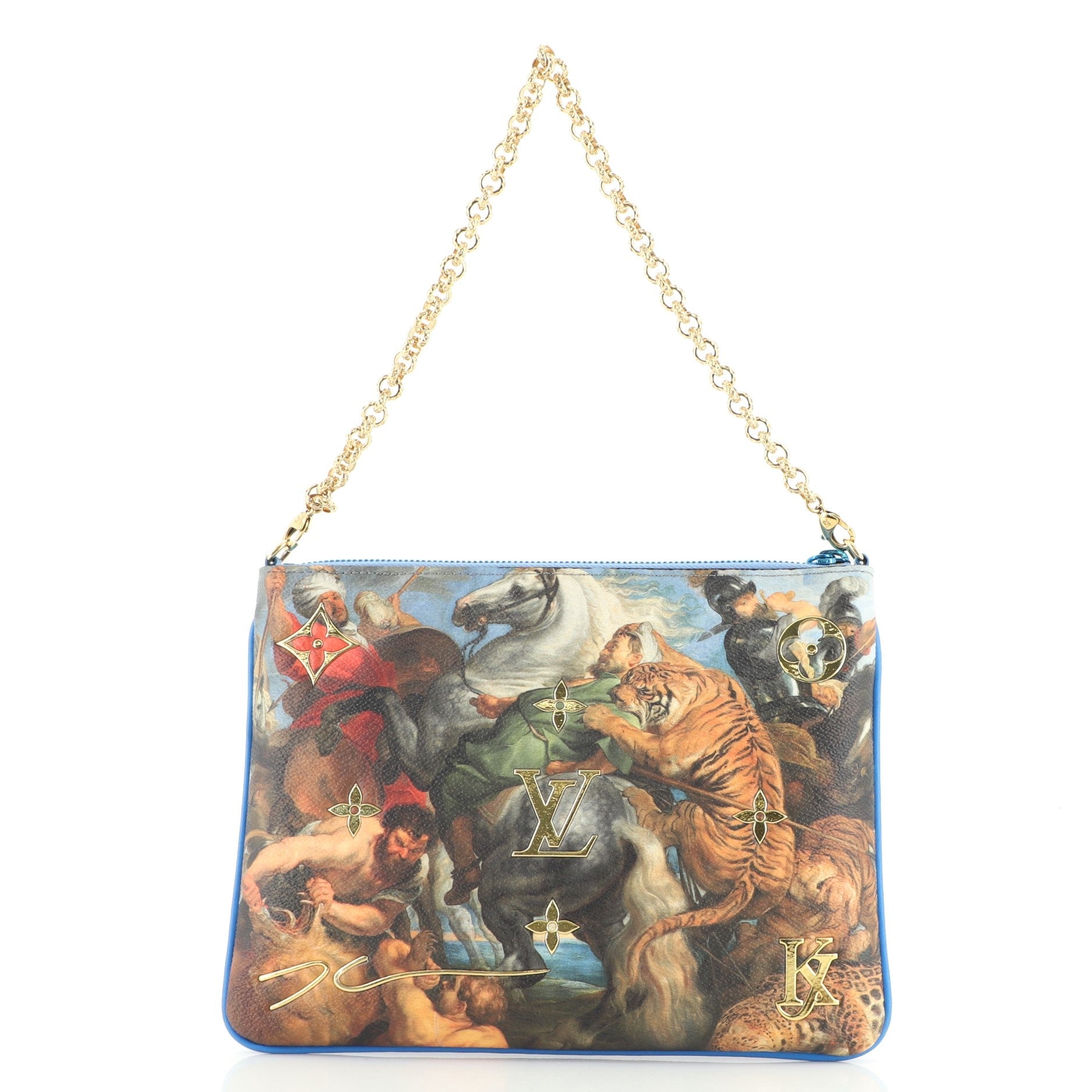 Pochette Clutch Limited Edition Jeff Koons Rubens Print Canvas
