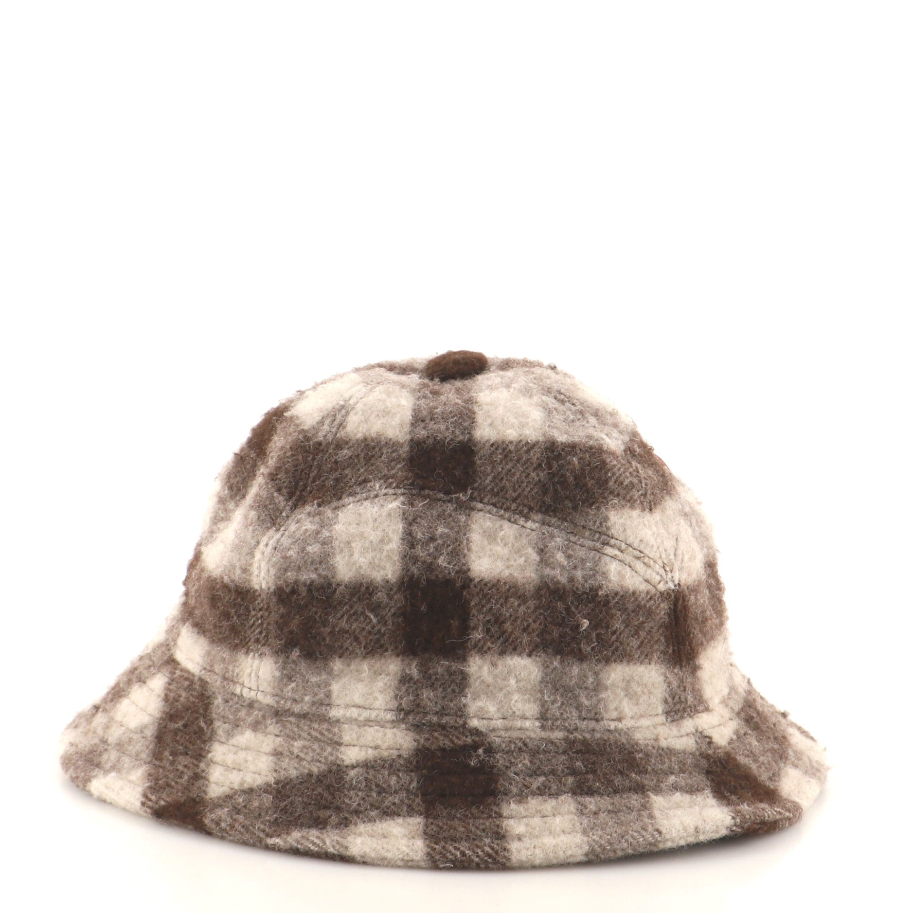 Embroidered Patch Bucket Hat Wool Large