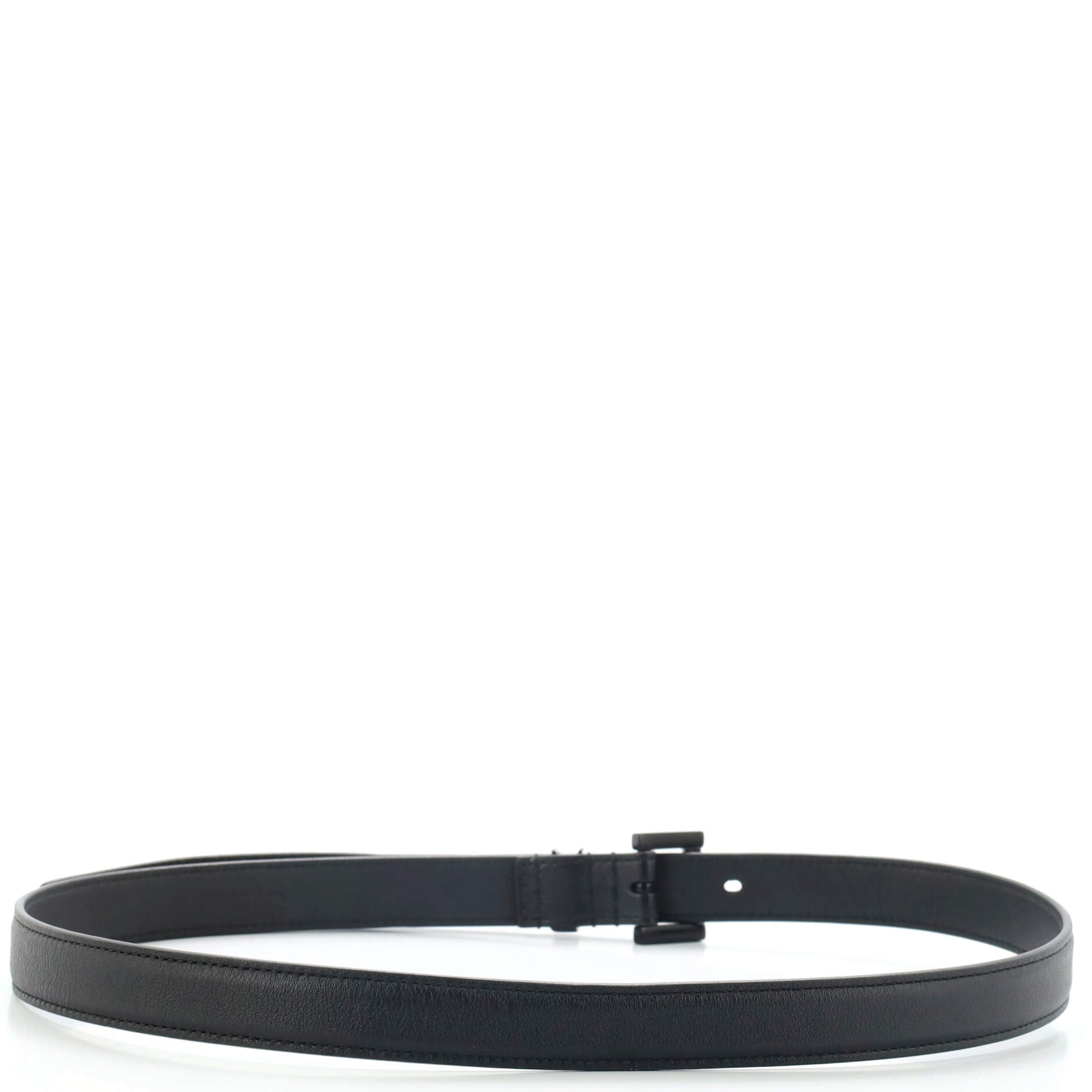 Classic Monogram Square Buckle Belt Leather Thin 75