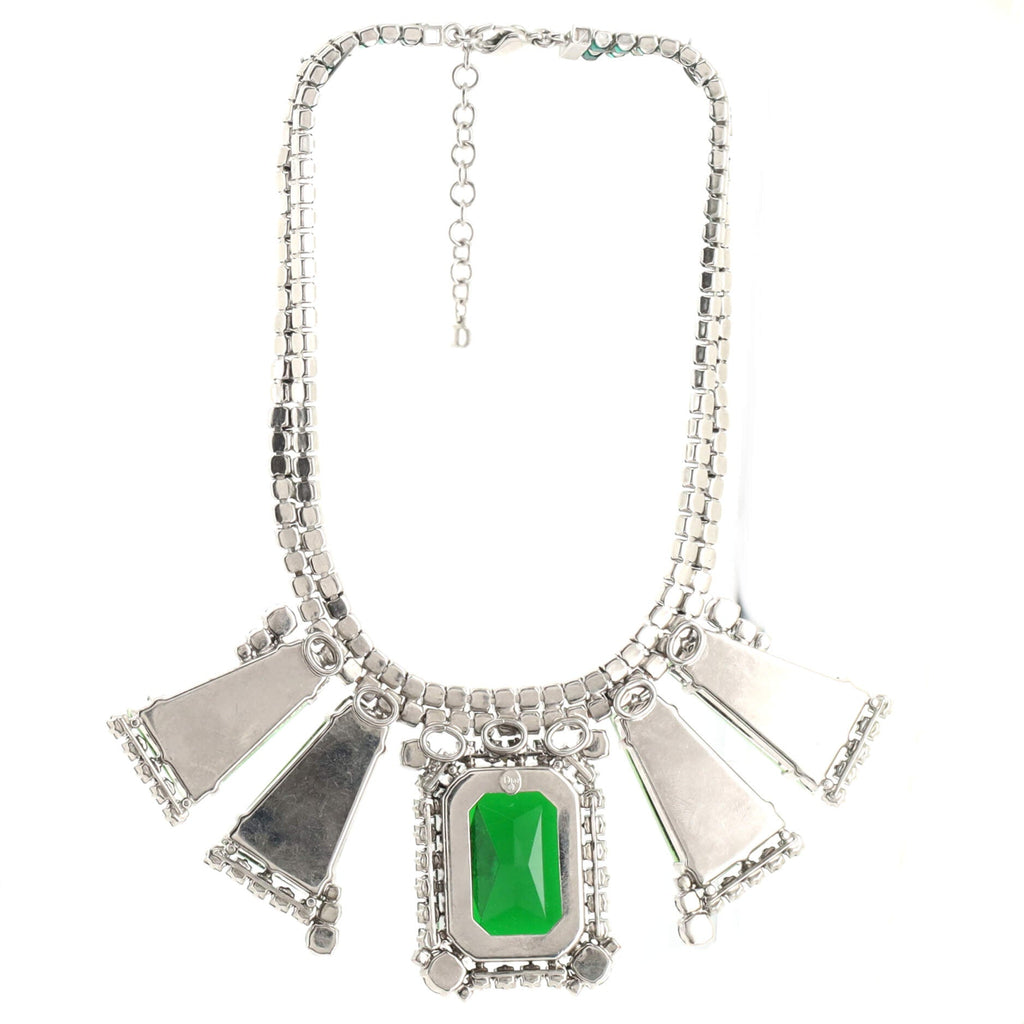 Art Deco Chocker Necklace Metal and Crystal
