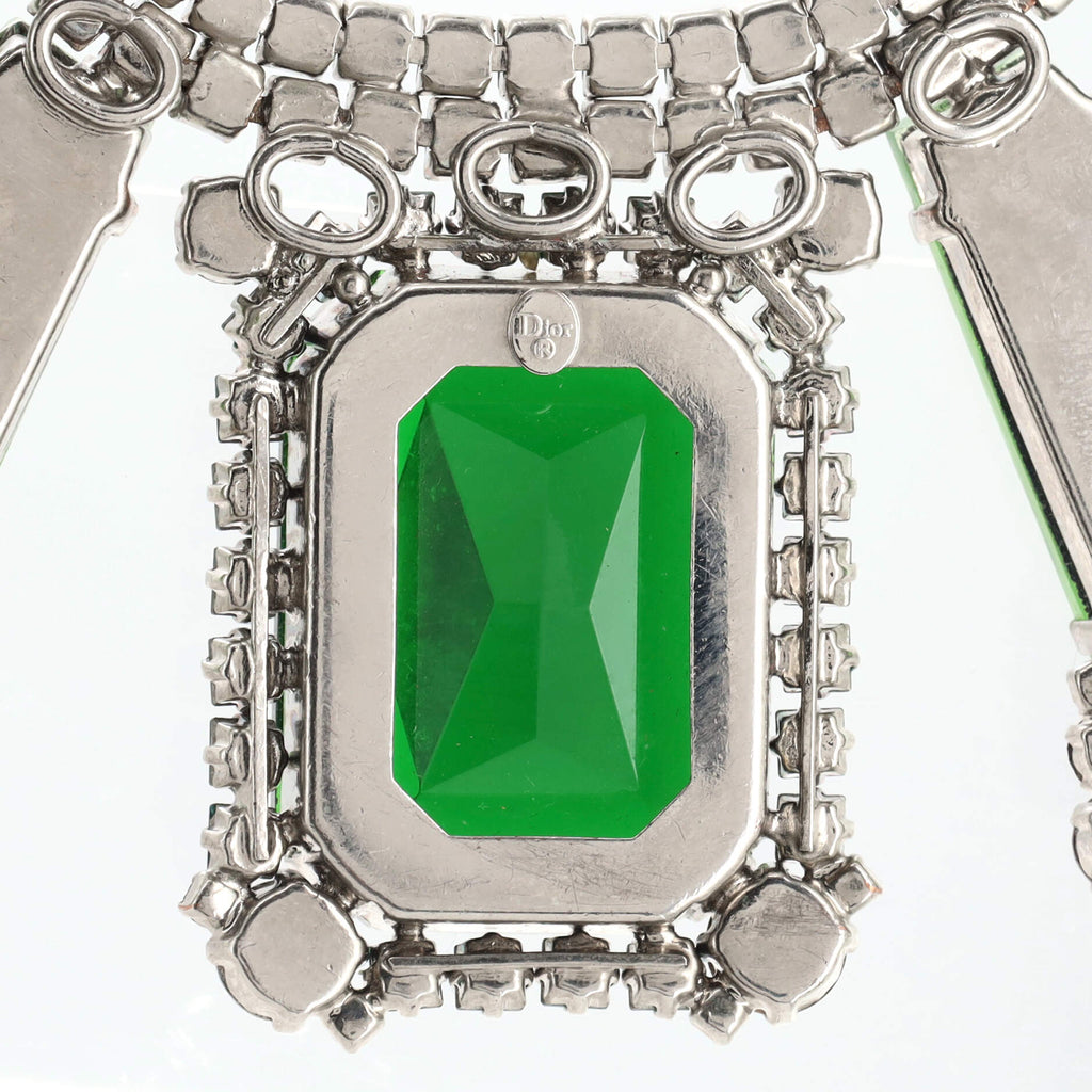Art Deco Chocker Necklace Metal and Crystal