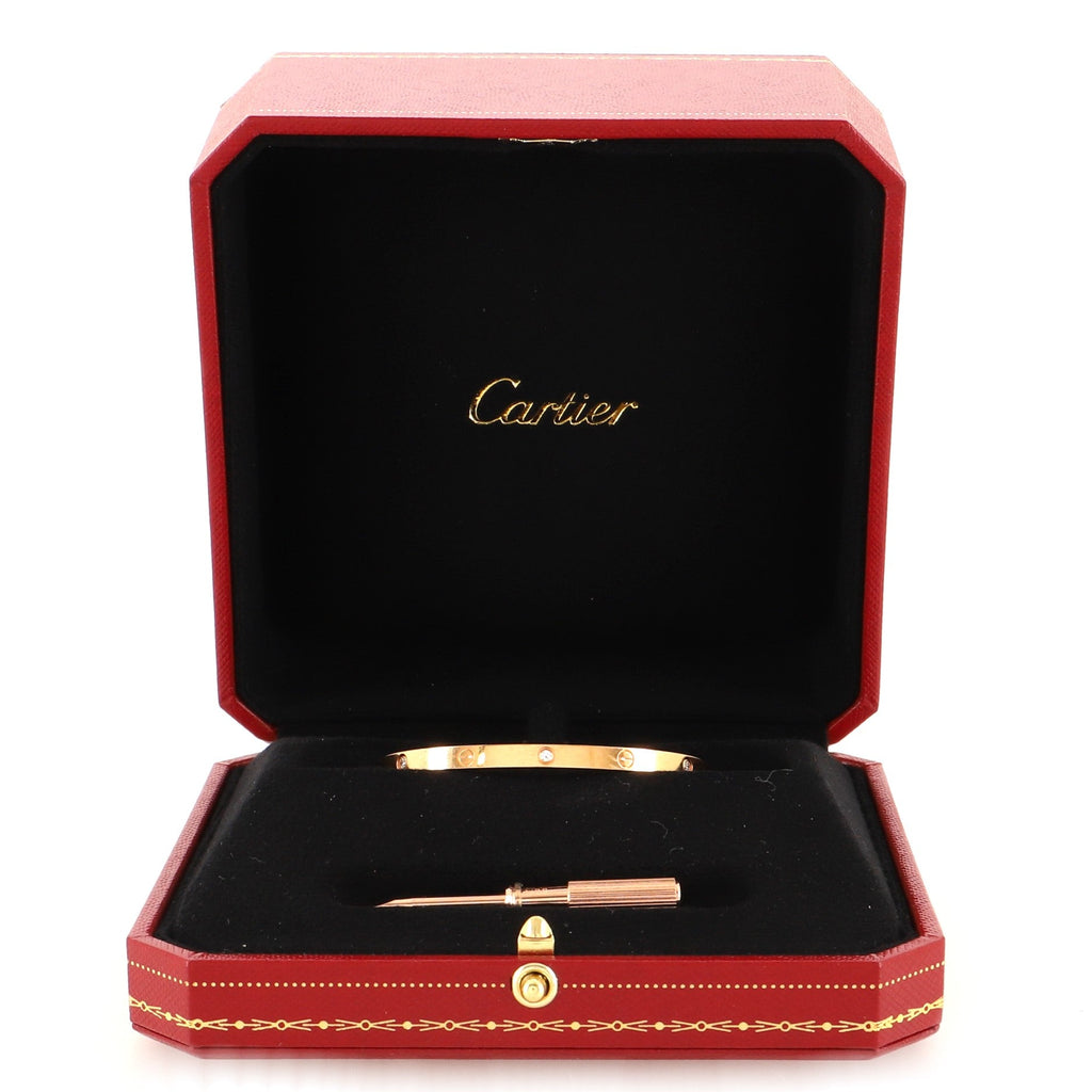 Love 6 Diamond Bracelet 18K Rose Gold and Diamonds Small