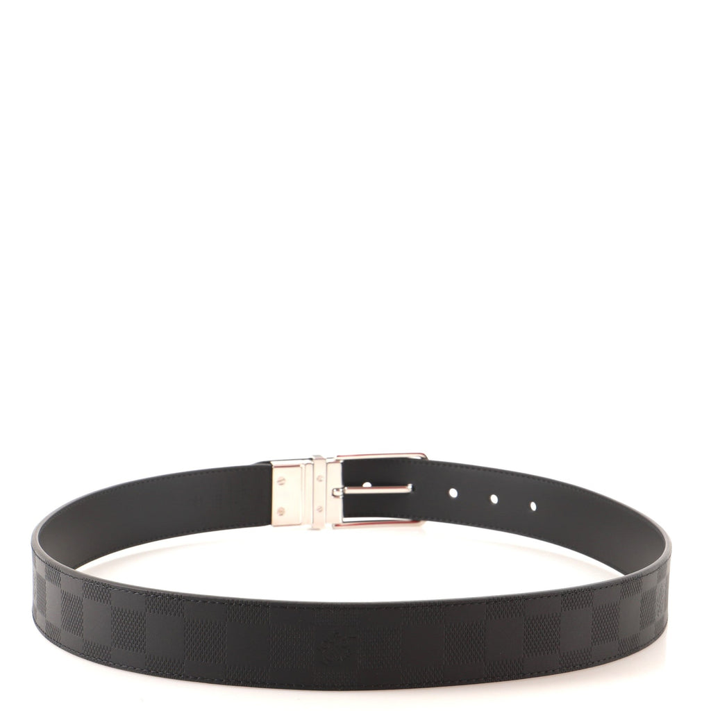 Slender Reversible Belt Damier Infini Leather Medium 90