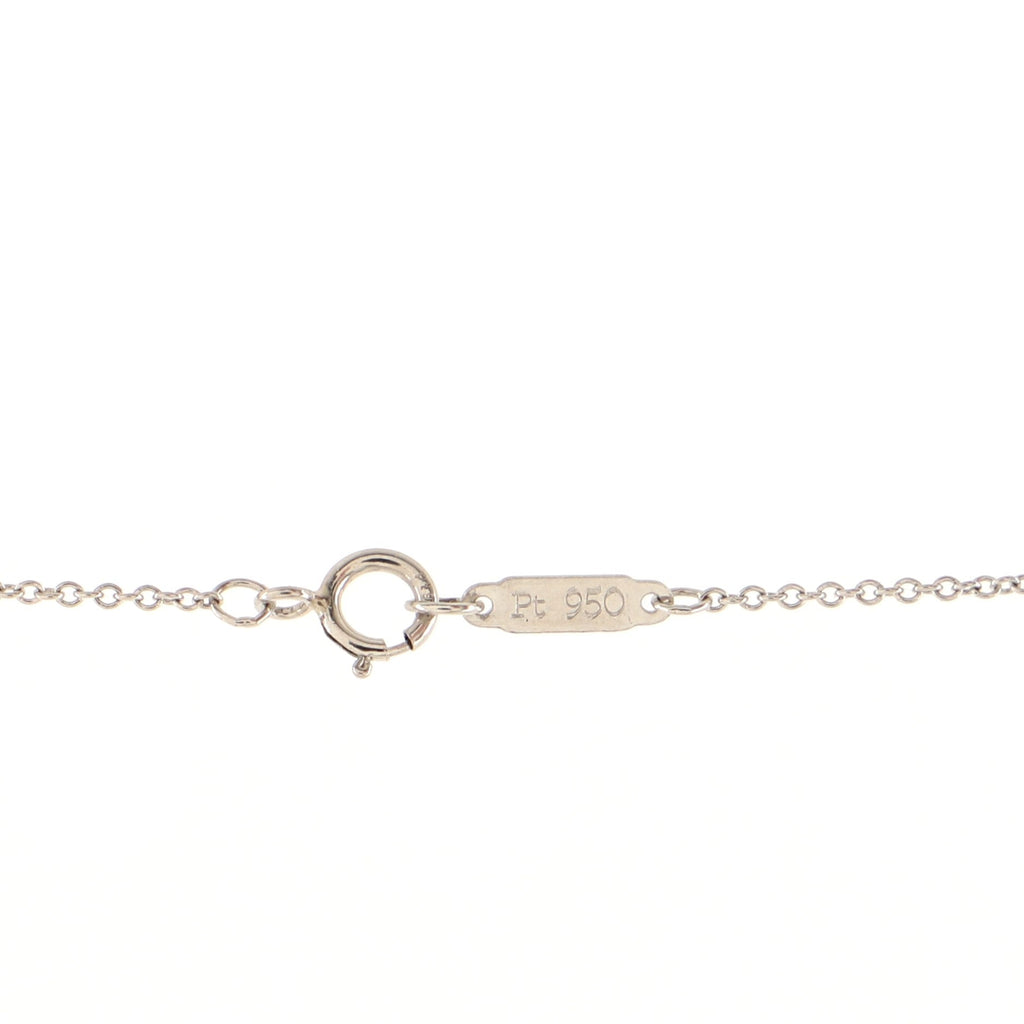 Paper Flowers Cluster Pendant Necklace Platinum with Diamonds Mini