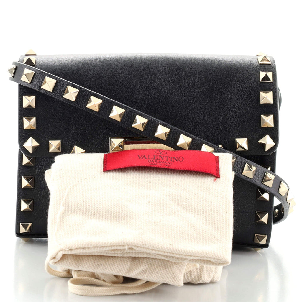 Rockstud Flip Lock Flap Bag Leather Mini