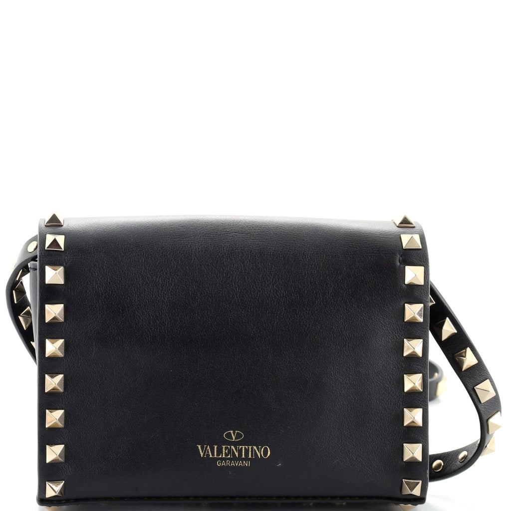 Rockstud Flip Lock Flap Bag Leather Mini