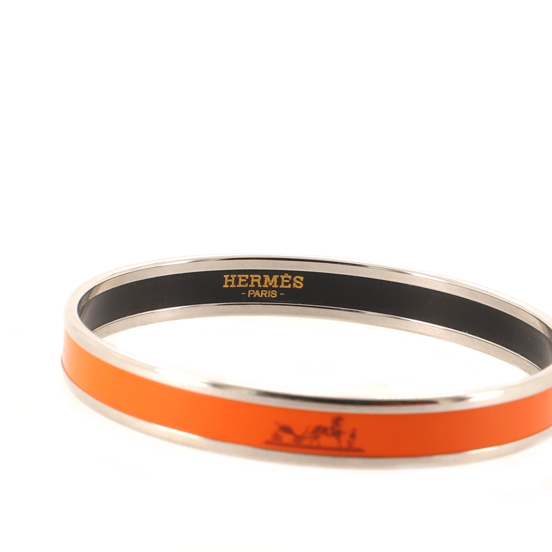 Caleche Bangle Bracelet Enamel Narrow